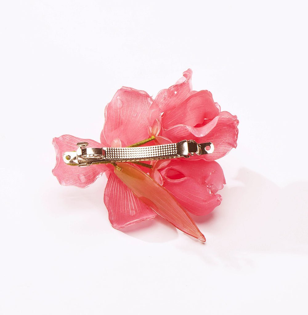 Iris Flower Hair Barrette ClipHair ClipsJewelryBlossomuniqueflowerearringsgiftforhermothergiftdaughtergiftbirthdaygiftanniversarygift