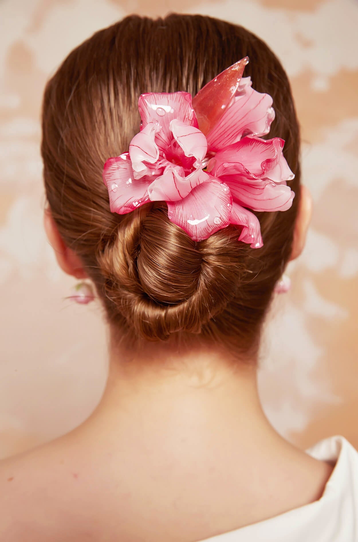 Iris Flower Hair Barrette ClipHair ClipsJewelryBlossomuniqueflowerearringsgiftforhermothergiftdaughtergiftbirthdaygiftanniversarygift