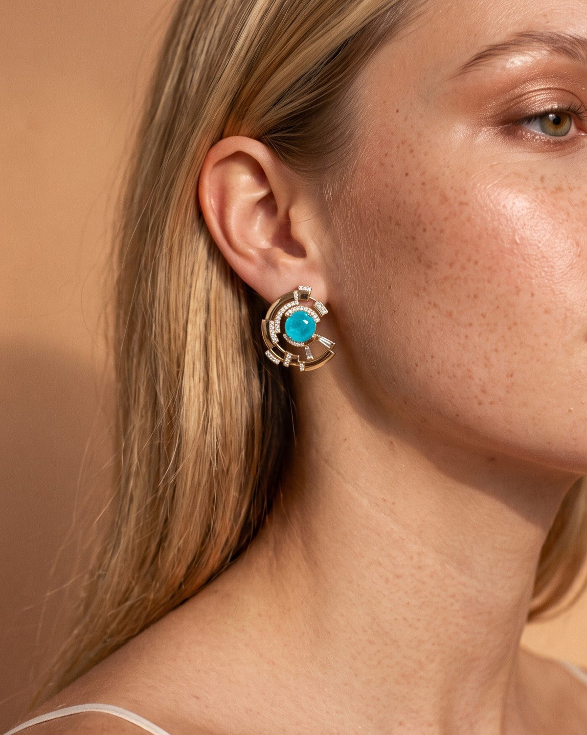 Lagoon Deco Halo Zircon Stud Earrings Earrings JewelryBlossom #flowerjewelry# #weddingjewelry# #bridaljewelry# #weddinggift# #bridemaidgift##giftforher# #mothergift# #daughtergift# #birthdaygift# #anniversarygi
