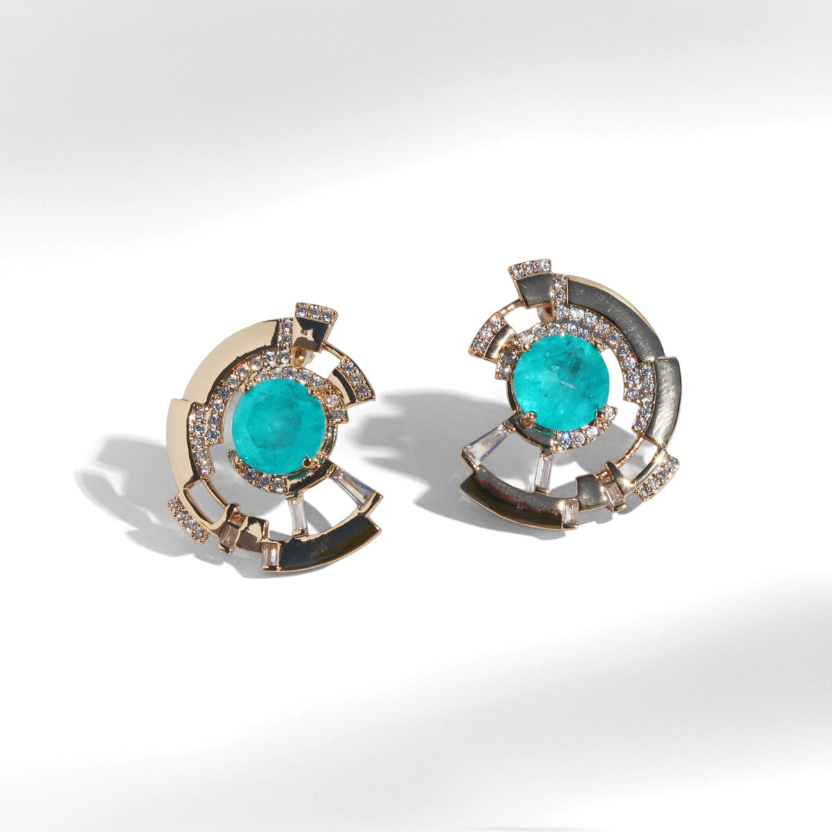 Lagoon Deco Halo Zircon Stud Earrings Earrings JewelryBlossom #flowerjewelry# #weddingjewelry# #bridaljewelry# #weddinggift# #bridemaidgift##giftforher# #mothergift# #daughtergift# #birthdaygift# #anniversarygi