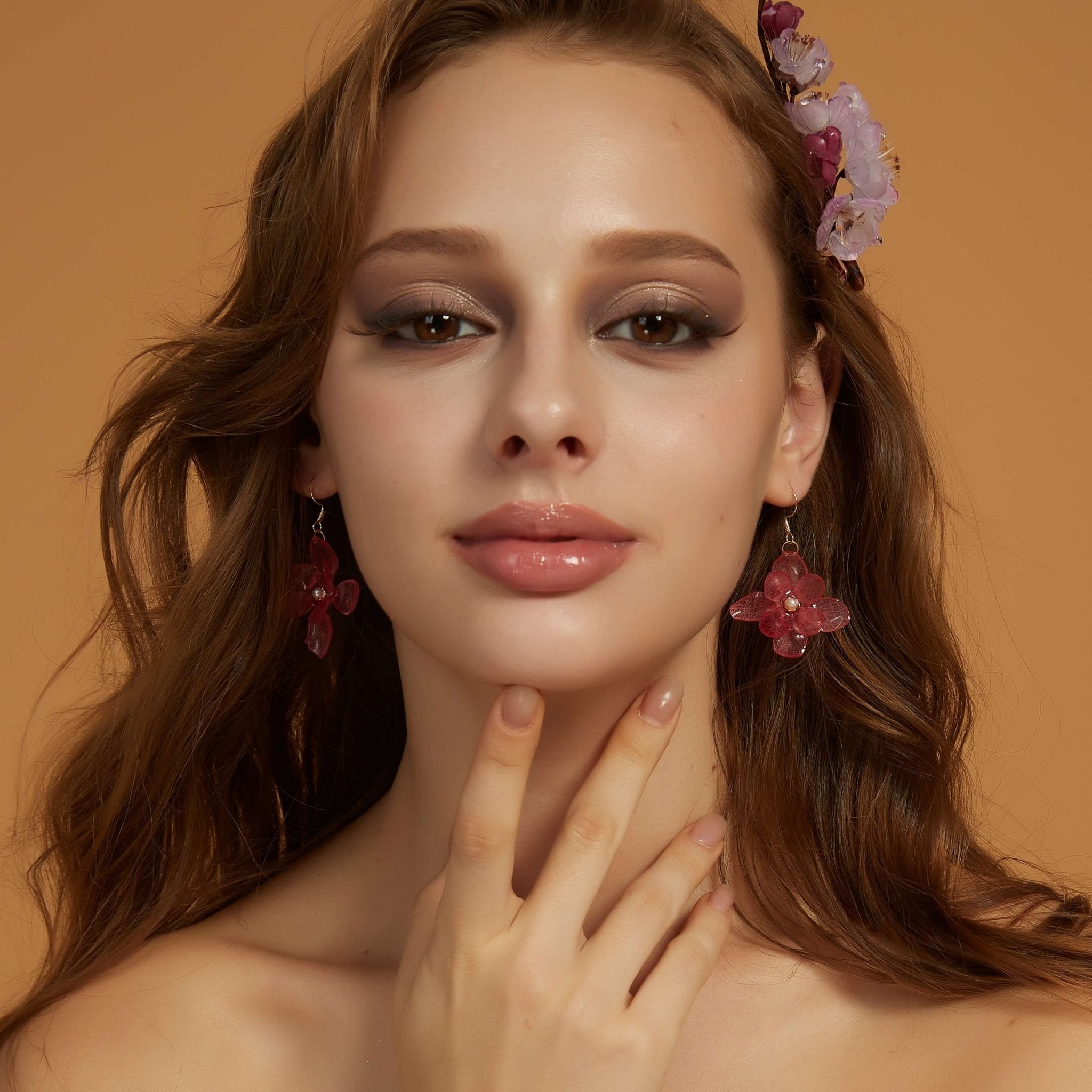 Large Pink Hydrangea Pearl Drop EarringsEarringsJewelryBlossomuniqueflowerearringsgiftforhermothergiftdaughtergiftbirthdaygiftanniversarygift