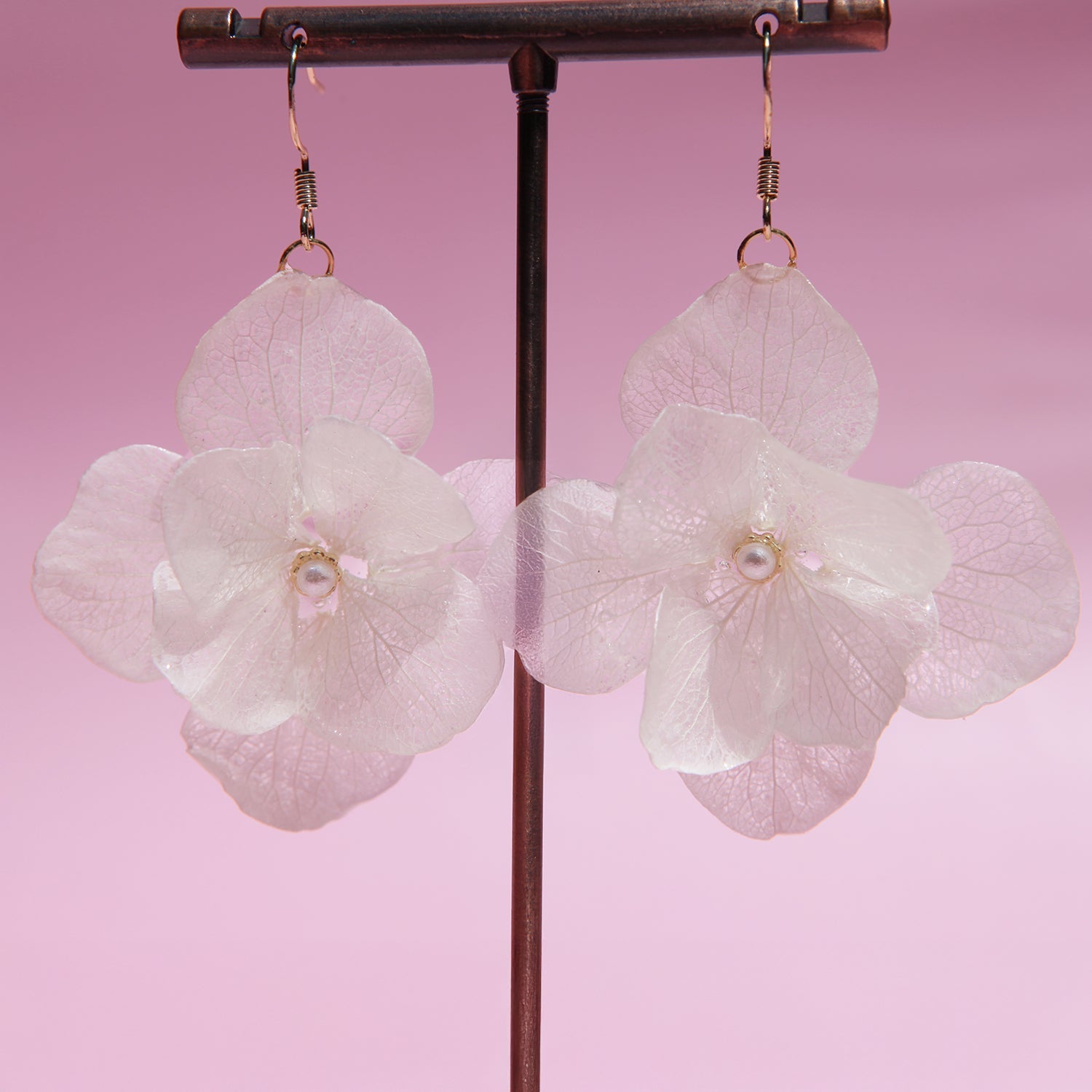 Large White Rose Petal Drop EarringsEarringsJewelryBlossomuniqueflowerearringsgiftforhermothergiftdaughtergiftbirthdaygiftanniversarygift