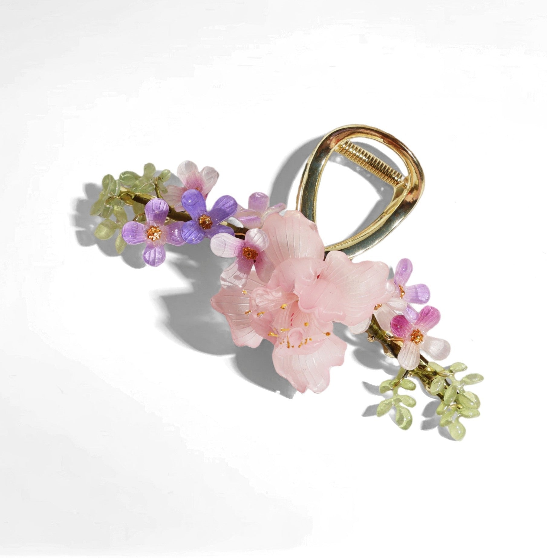 Lavendar Peony Garden Hair Clawhair clawsJewelryBlossomuniqueflowerearringsgiftforhermothergiftdaughtergiftbirthdaygiftanniversarygift