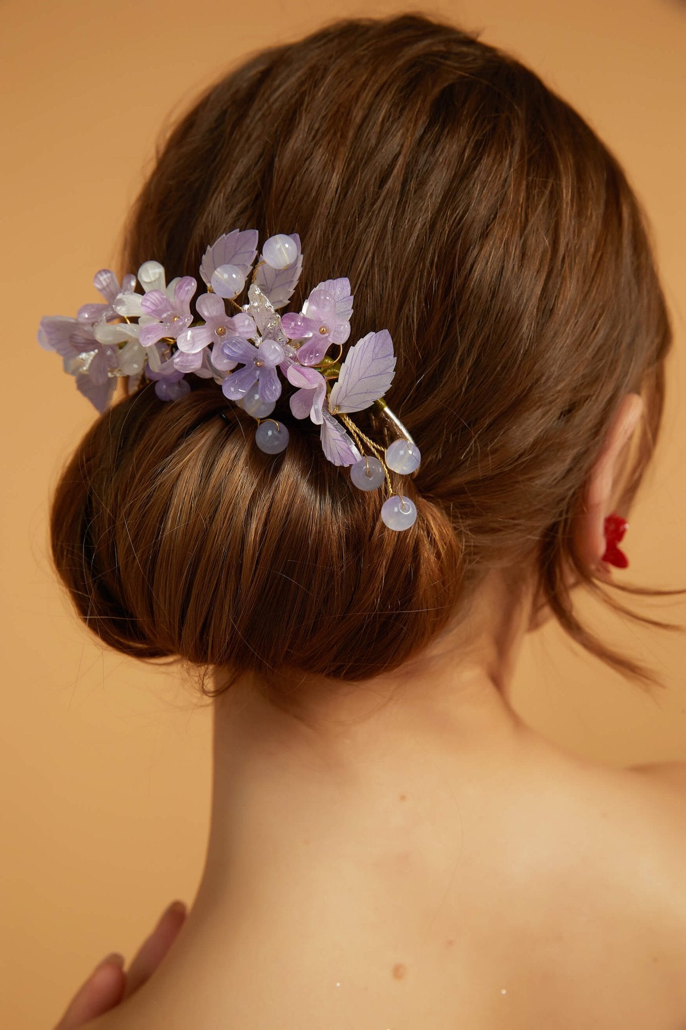 Lavender Blossom Butterfly Hair CombHair ClipsJewelryBlossomuniqueflowerearringsgiftforhermothergiftdaughtergiftbirthdaygiftanniversarygift