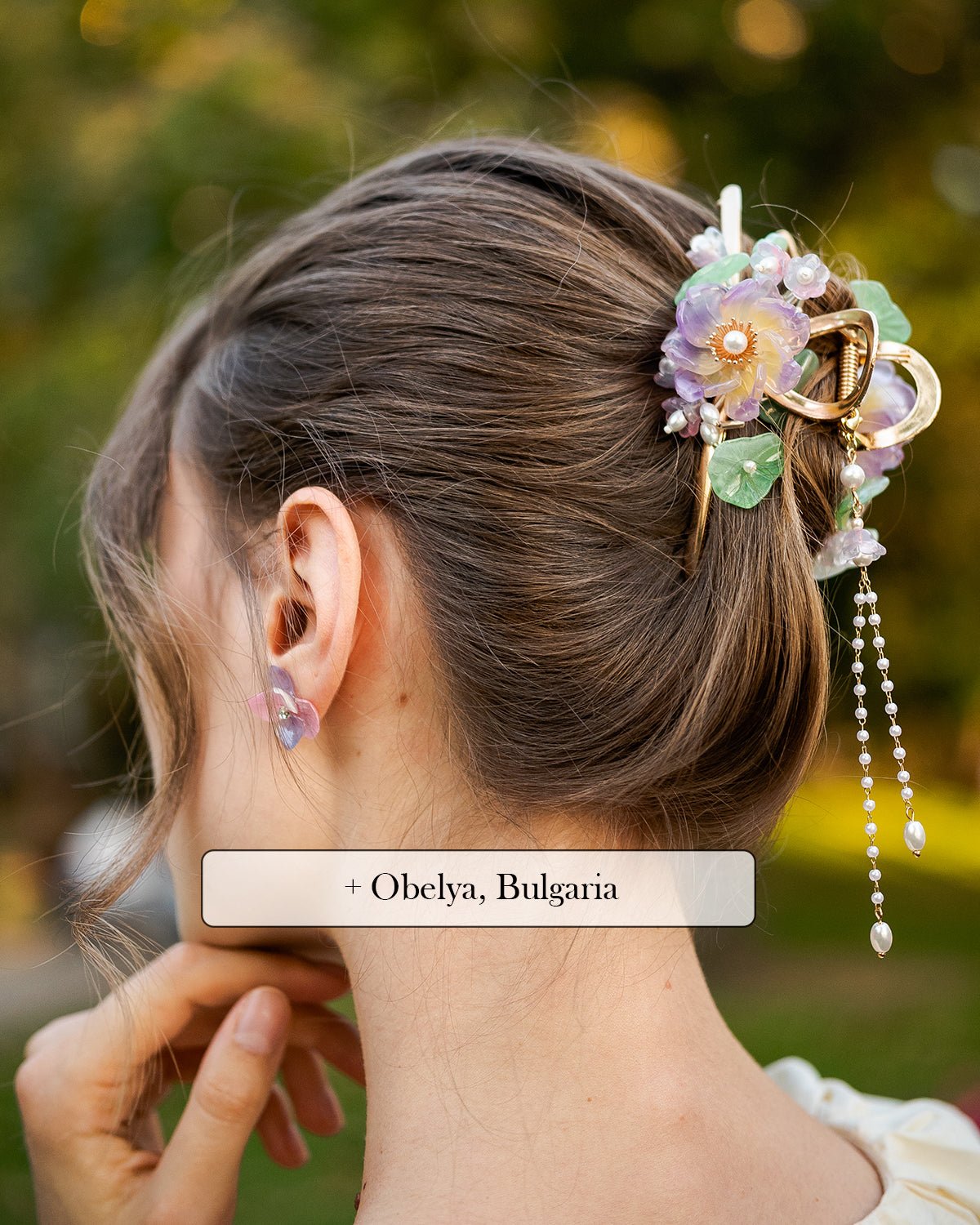 Lavender Peony Hair Clawhair clawsJewelryBlossomuniqueflowerearringsgiftforhermothergiftdaughtergiftbirthdaygiftanniversarygift