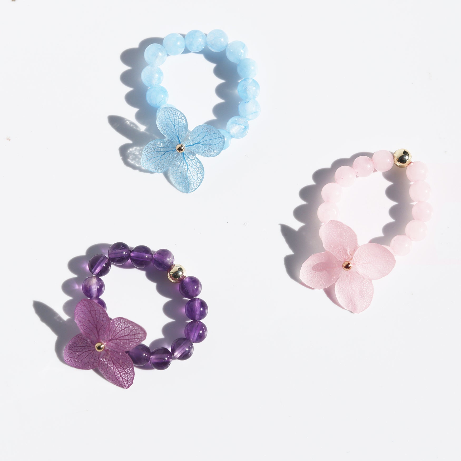 Midnight Meadow Crytal RingsJewelryBlossomuniqueflowerearringsgiftforhermothergiftdaughtergiftbirthdaygiftanniversarygift