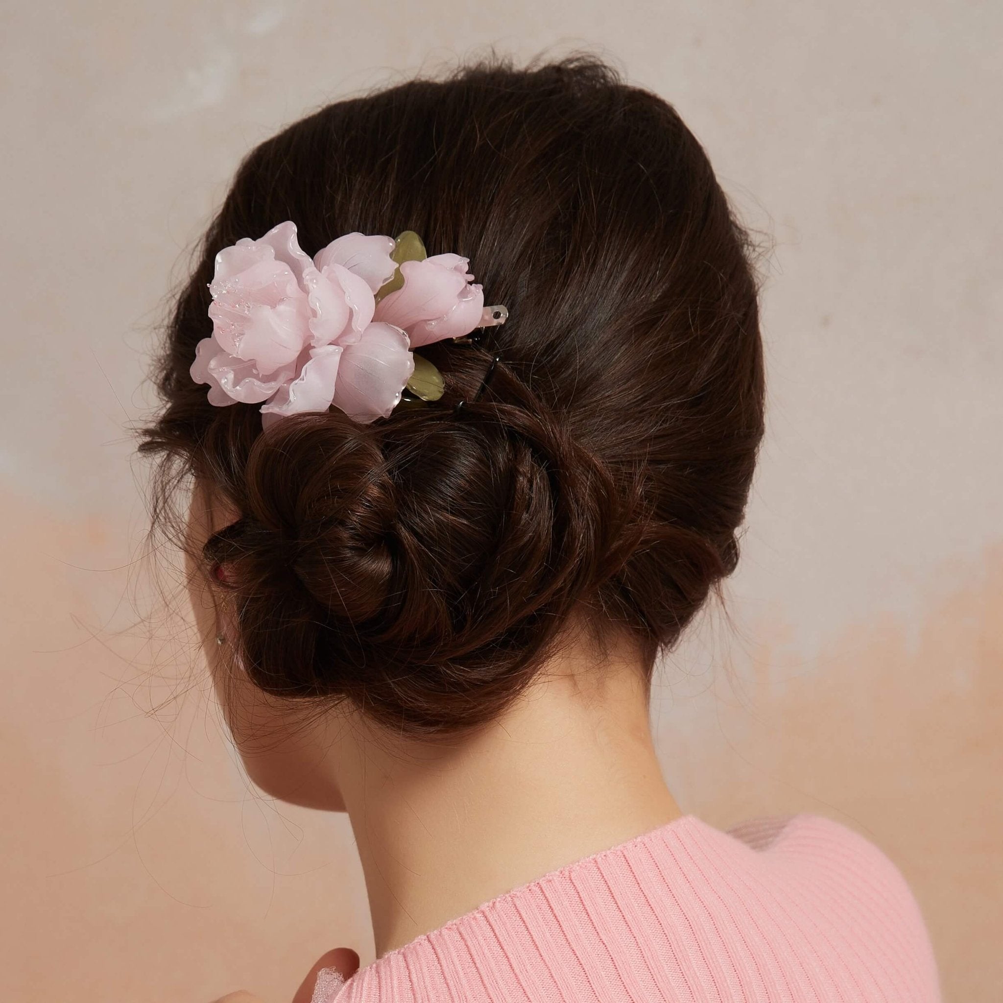 Miss Peony Hair Barrette ClipHair ClipsJewelryBlossomuniqueflowerearringsgiftforhermothergiftdaughtergiftbirthdaygiftanniversarygift