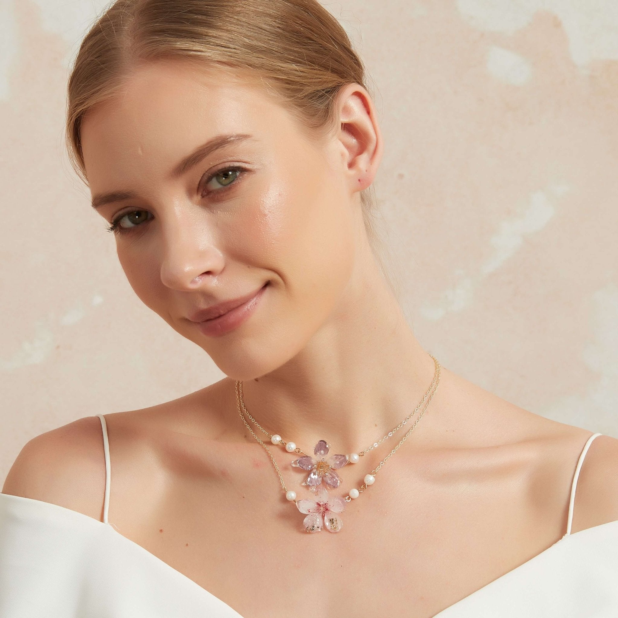 *My Rain Garden* Flowering Cherry NecklacesNECKLACEJewelryBlossomuniqueflowerearringsgiftforhermothergiftdaughtergiftbirthdaygiftanniversarygift