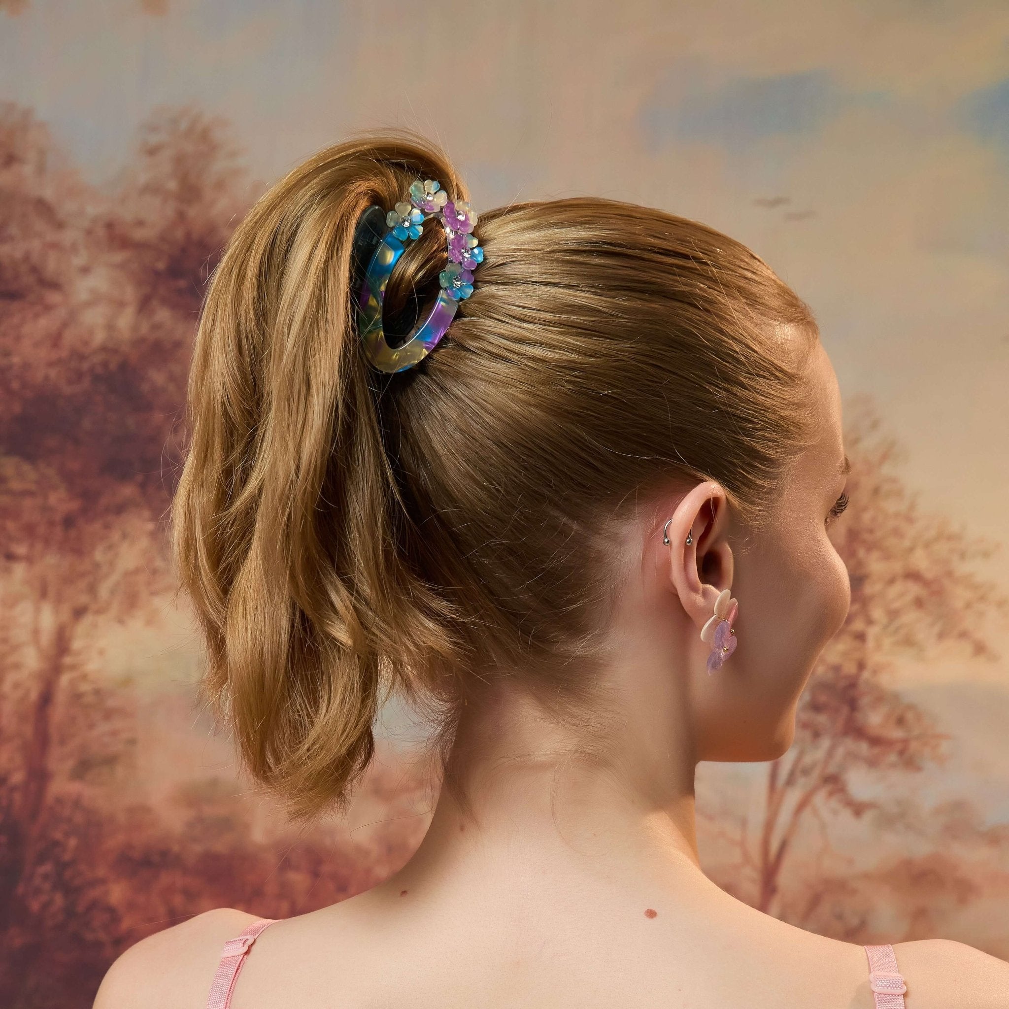 Pastel Bloom Hair Claw Set (2 Pieces)hair clawsJewelryBlossomuniqueflowerearringsgiftforhermothergiftdaughtergiftbirthdaygiftanniversarygift