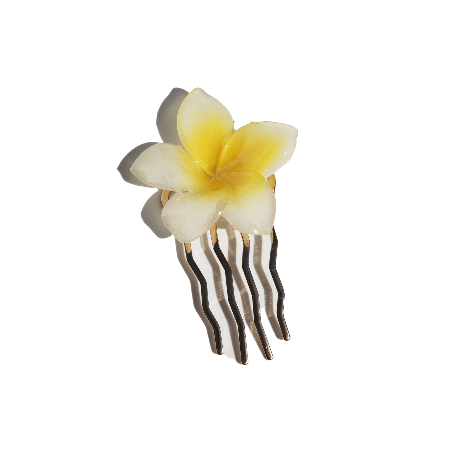 Preserved Plumeria Flower Hair CombHAIRJewelryBlossomuniqueflowerearringsgiftforhermothergiftdaughtergiftbirthdaygiftanniversarygift