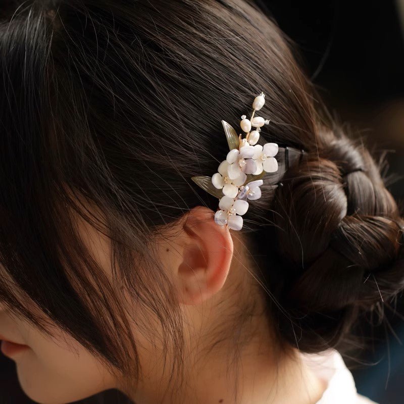 Purple Lilac Flower Hair ClipHair ClipsJewelryBlossomuniqueflowerearringsgiftforhermothergiftdaughtergiftbirthdaygiftanniversarygift