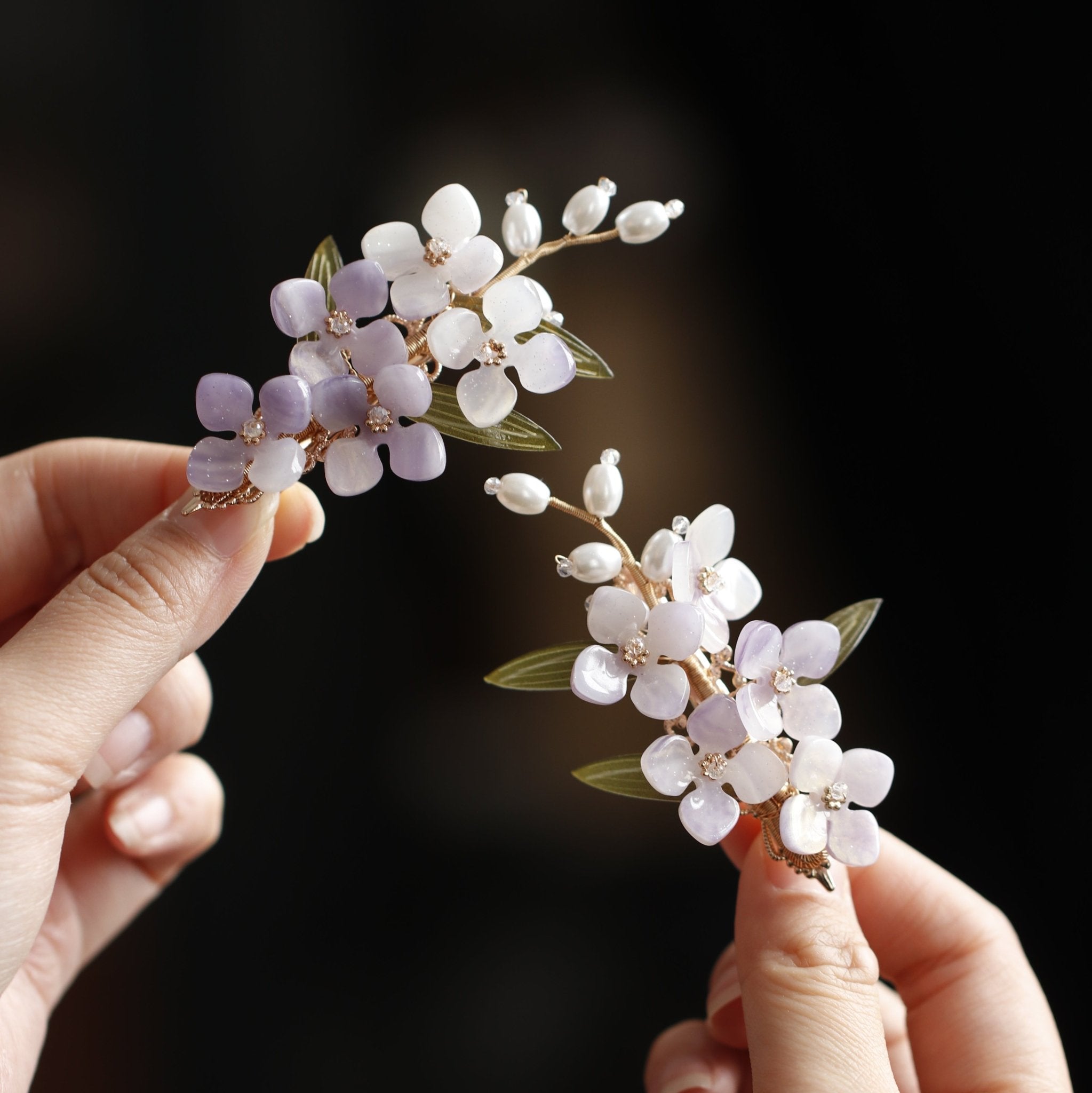 Purple Lilac Flower Hair Clips (2 Pieces)Hair ClipsJewelryBlossomuniqueflowerearringsgiftforhermothergiftdaughtergiftbirthdaygiftanniversarygift