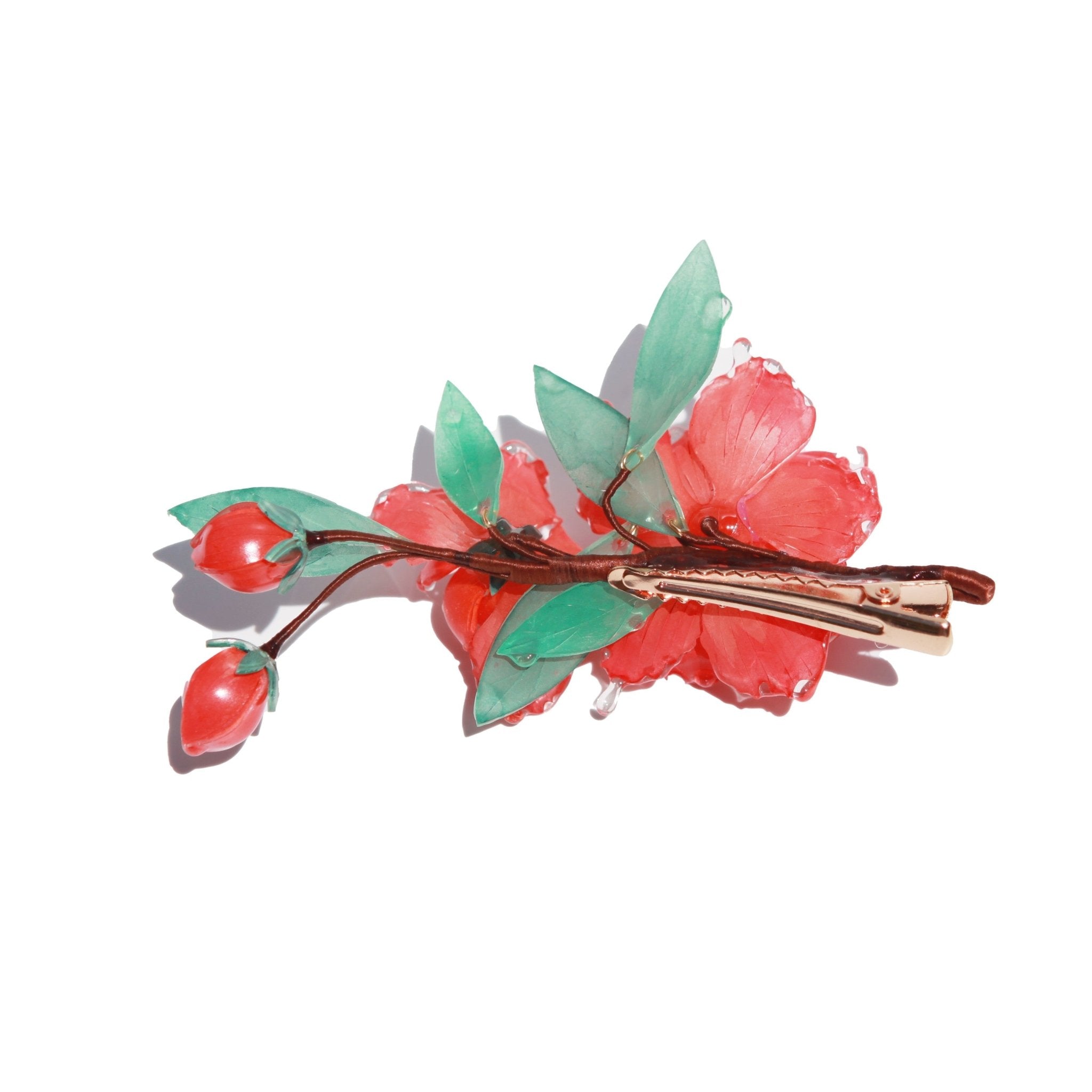 Quince Camellia Hair ClipHair ClipsJewelryBlossomuniqueflowerearringsgiftforhermothergiftdaughtergiftbirthdaygiftanniversarygift