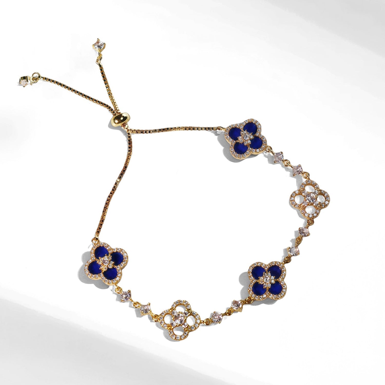 Radiant Blossom Clover BraceletBraceletJewelryBlossomuniqueflowerearringsgiftforhermothergiftdaughtergiftbirthdaygiftanniversarygift