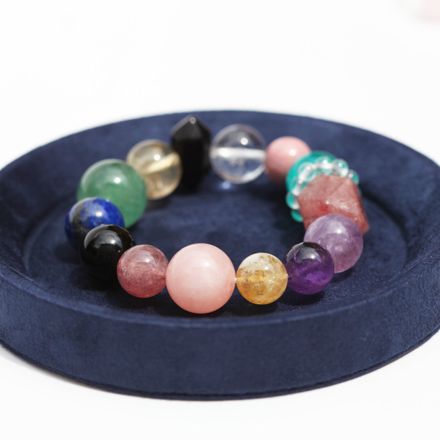 Rainbow Harmony Natural Crystal Beaded BraceletBraceletJewelryBlossomuniqueflowerearringsgiftforhermothergiftdaughtergiftbirthdaygiftanniversarygift