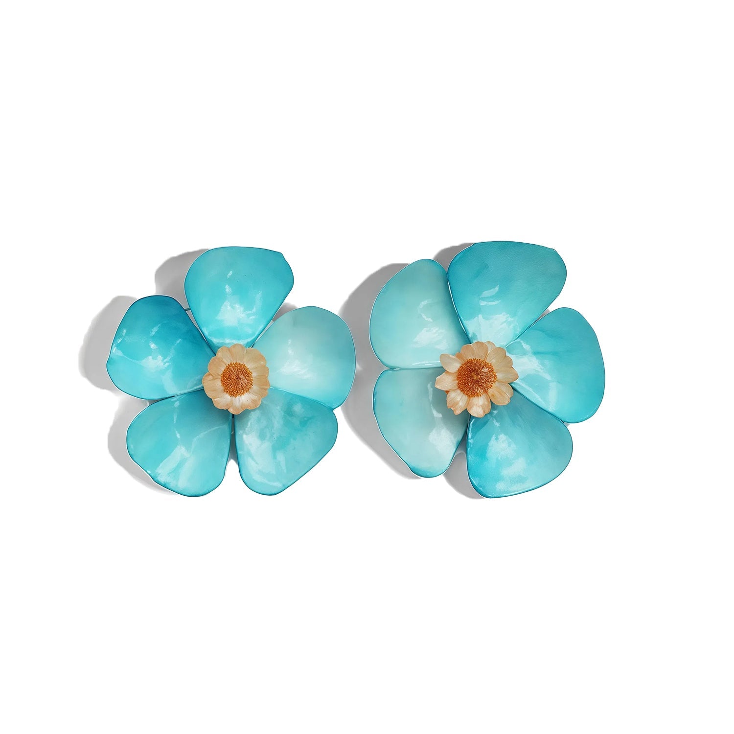 *Real Flower* Aqua Anemone Stud EarringsEarringsJewelryBlossomuniqueflowerearringsgiftforhermothergiftdaughtergiftbirthdaygiftanniversarygift