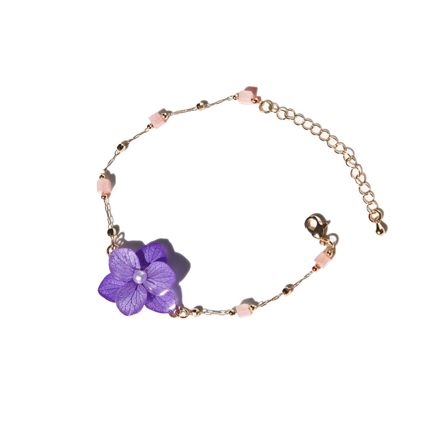 *Real Flower* Hydrangea Crystal Bracelets (Stackable)BraceletJewelryBlossomuniqueflowerearringsgiftforhermothergiftdaughtergiftbirthdaygiftanniversarygift