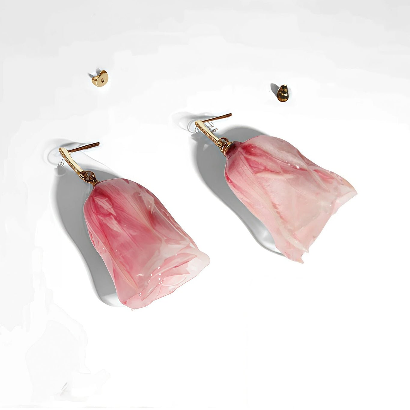 *Real Flower* Large Rose Diamond Drop EarringsEarringsJewelryBlossomuniqueflowerearringsgiftforhermothergiftdaughtergiftbirthdaygiftanniversarygift