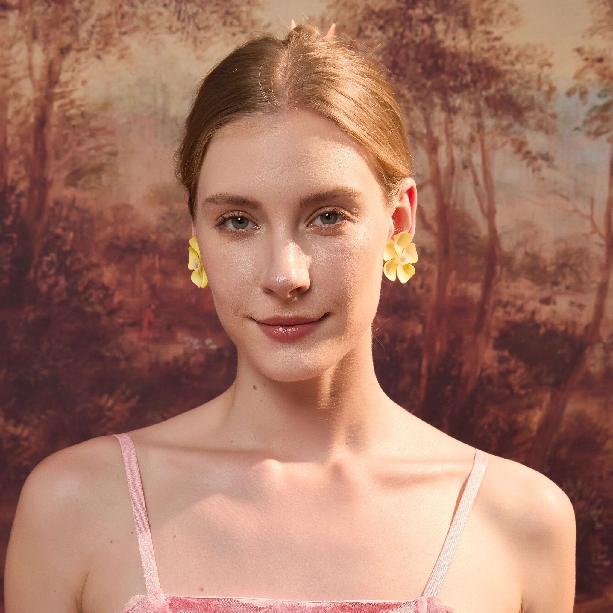 *Real Flower* Marigold Anemone Stud EarringsEarringsJewelryBlossomuniqueflowerearringsgiftforhermothergiftdaughtergiftbirthdaygiftanniversarygift