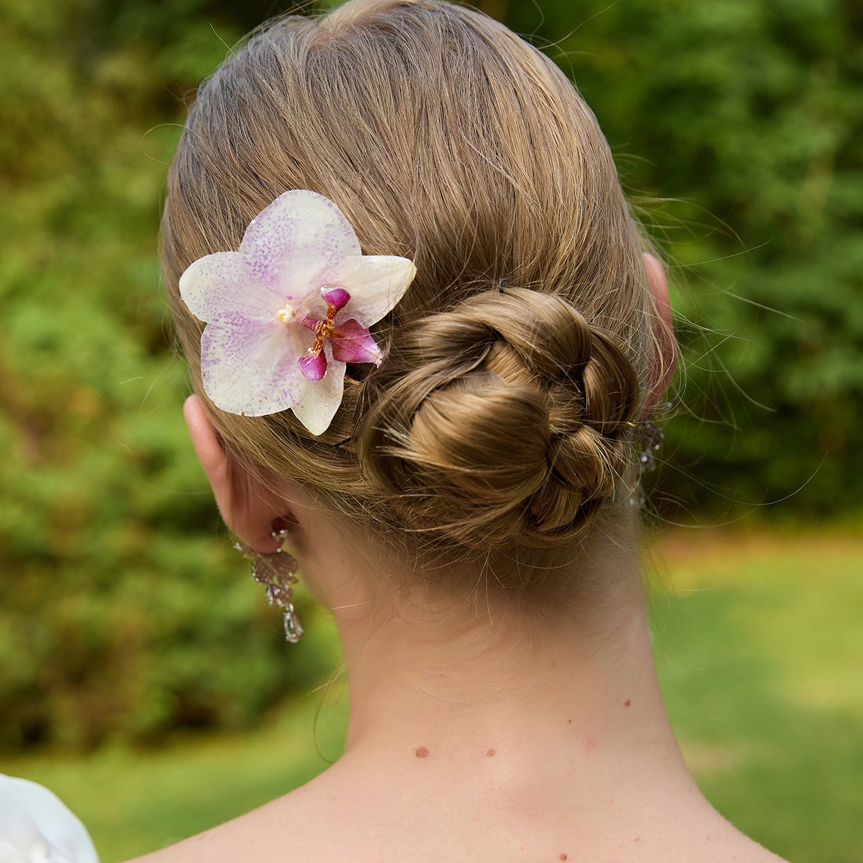 *Real Flower* Orchid French Hair PinHAIRJewelryBlossomuniqueflowerearringsgiftforhermothergiftdaughtergiftbirthdaygiftanniversarygift