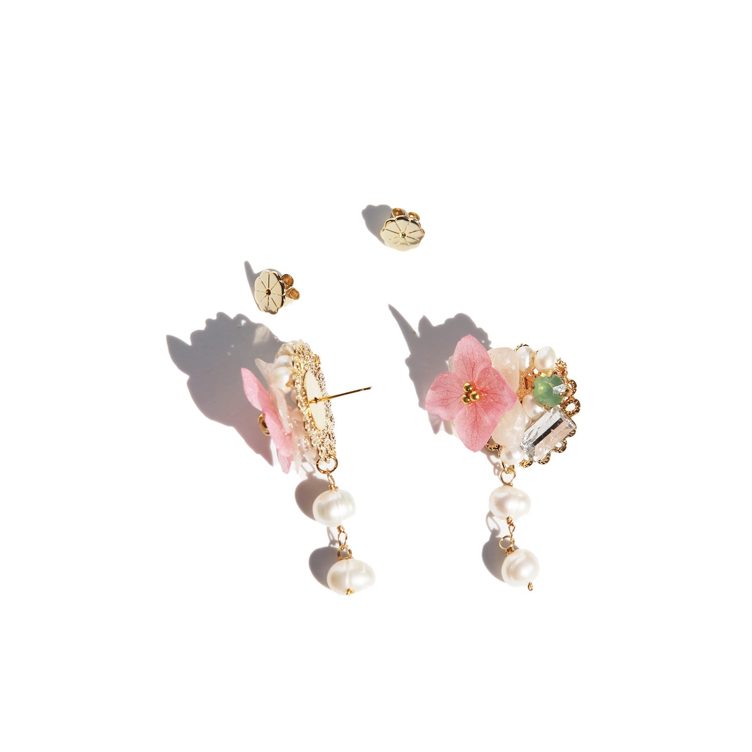 *Real Flower* Pink Hydrangea Gemstone EarringsEarringsJewelryBlossomuniqueflowerearringsgiftforhermothergiftdaughtergiftbirthdaygiftanniversarygift
