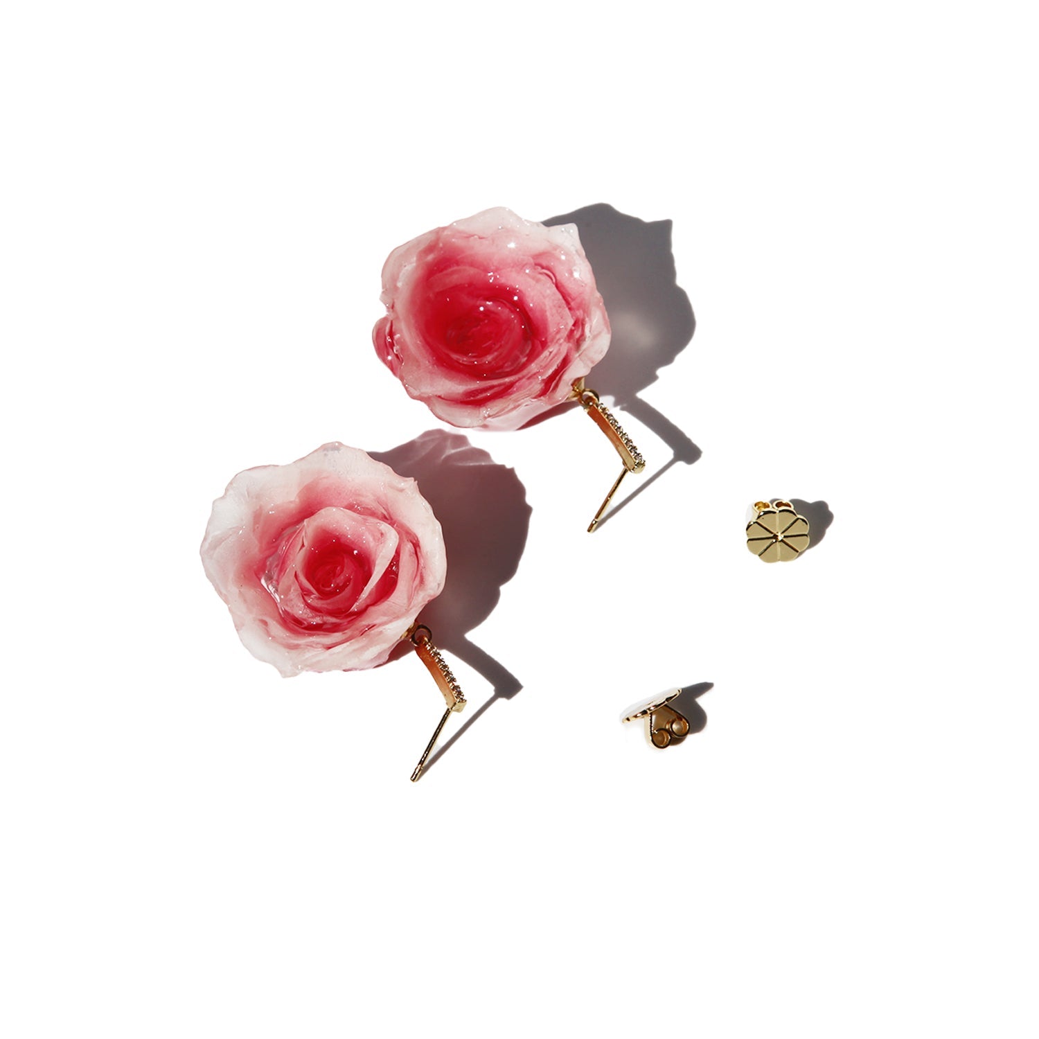 *Real Flower* Rose Diamond Stud EarringsEarringsJewelryBlossomuniqueflowerearringsgiftforhermothergiftdaughtergiftbirthdaygiftanniversarygift