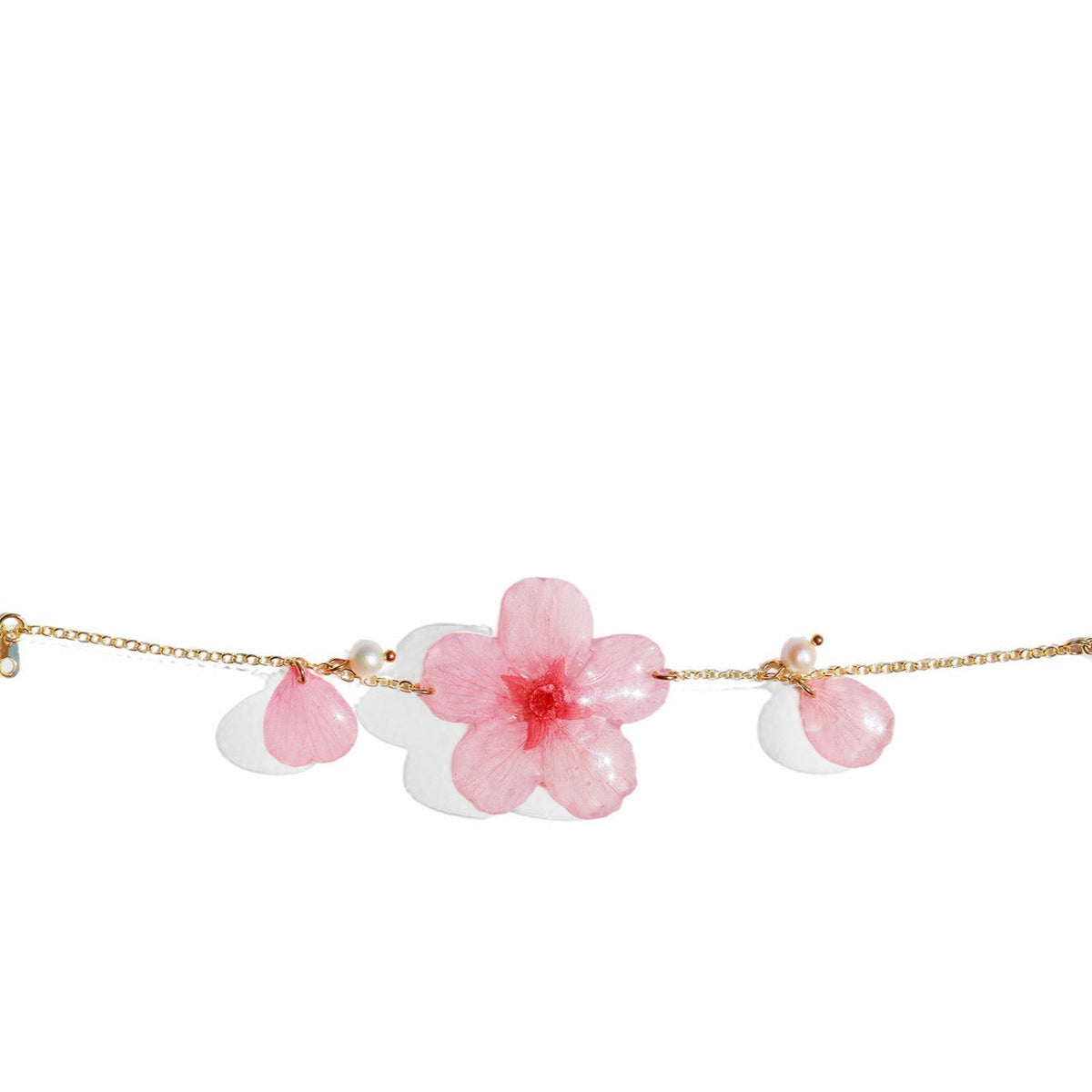 *Real Flower* Yamazakura Cherry Blossom Chain Bracelet Bracelet JewelryBlossom #flowerjewelry# #weddingjewelry# #bridaljewelry# #weddinggift# #bridemaidgift##giftforher# #mothergift# #daughtergift# #birthdaygift# #anniversarygi