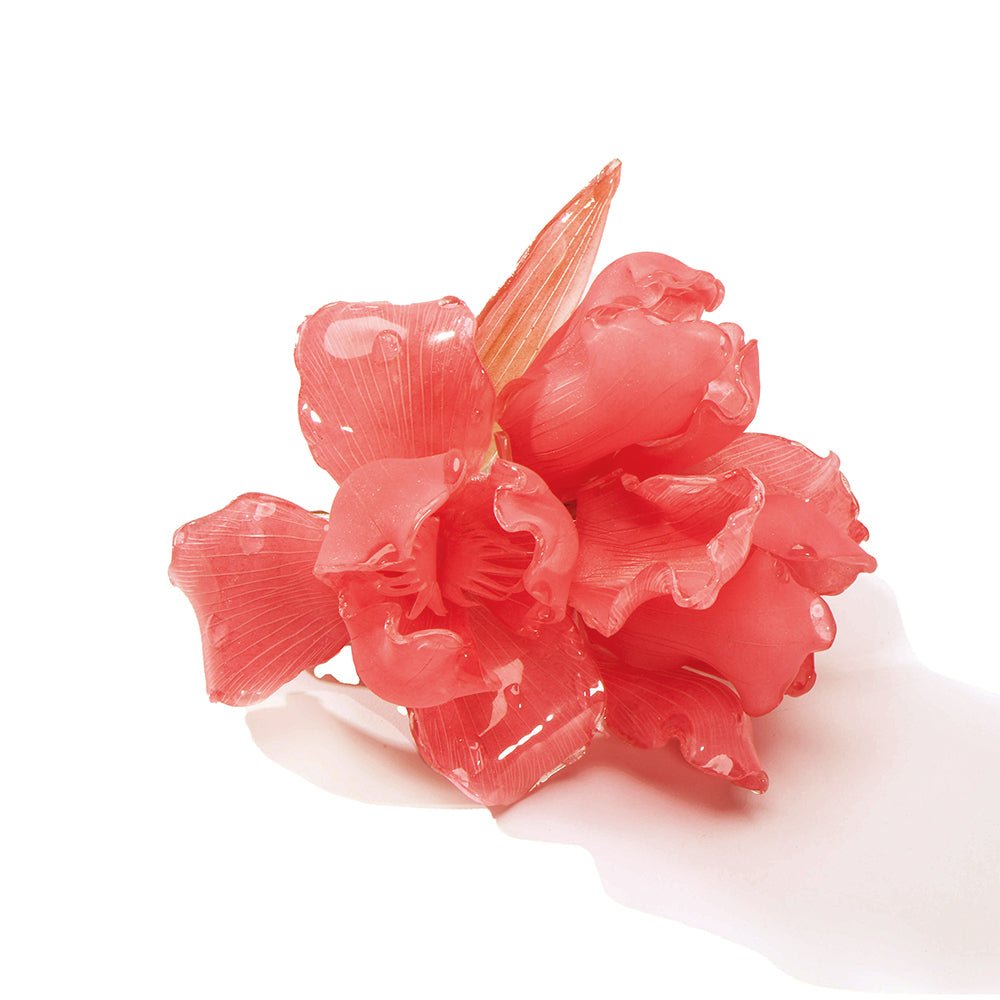 Red Iris Flower Hair Barrette ClipHair ClipsJewelryBlossomuniqueflowerearringsgiftforhermothergiftdaughtergiftbirthdaygiftanniversarygift