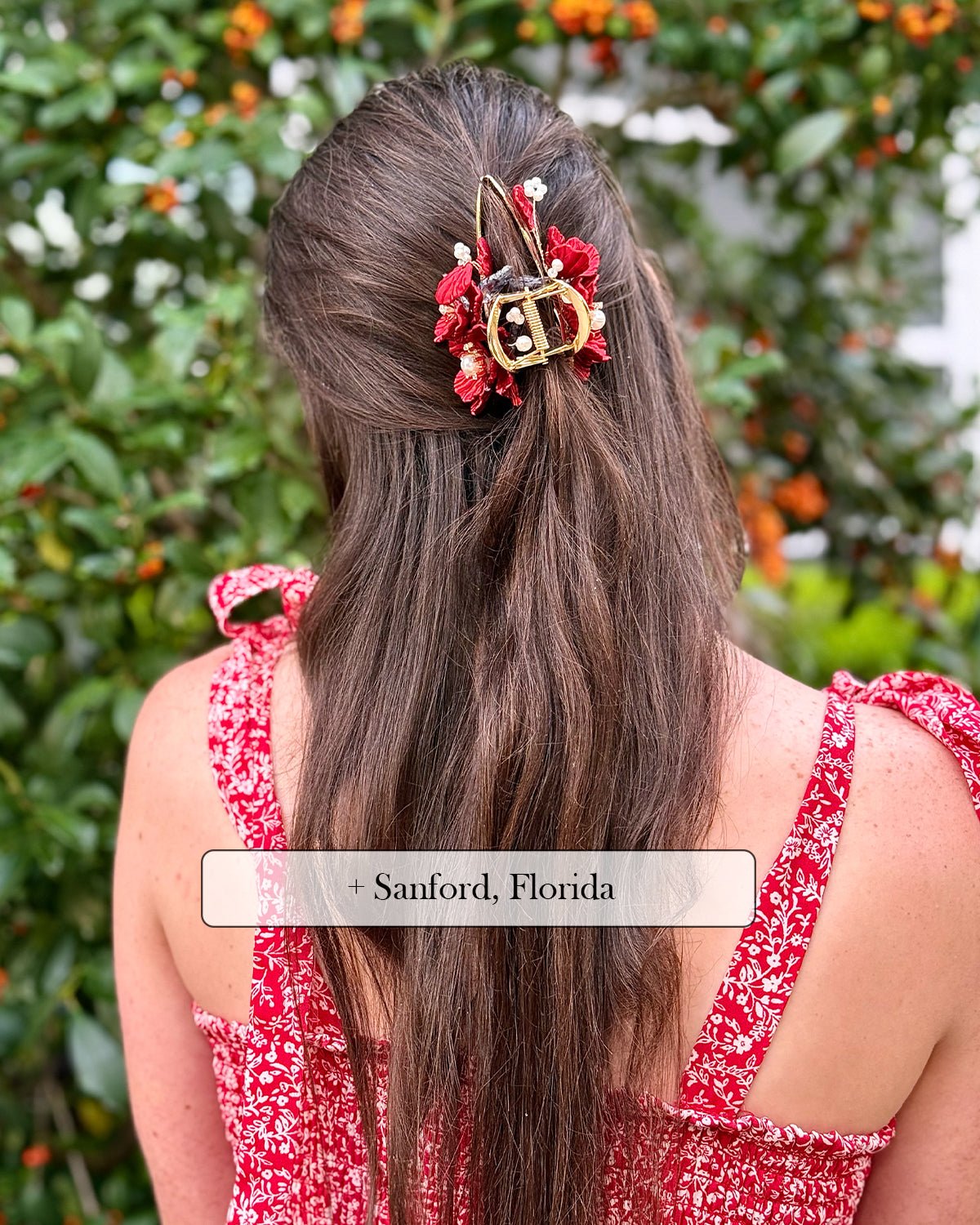 Red Rose Pearl Hair Clawhair clawsJewelryBlossomuniqueflowerearringsgiftforhermothergiftdaughtergiftbirthdaygiftanniversarygift