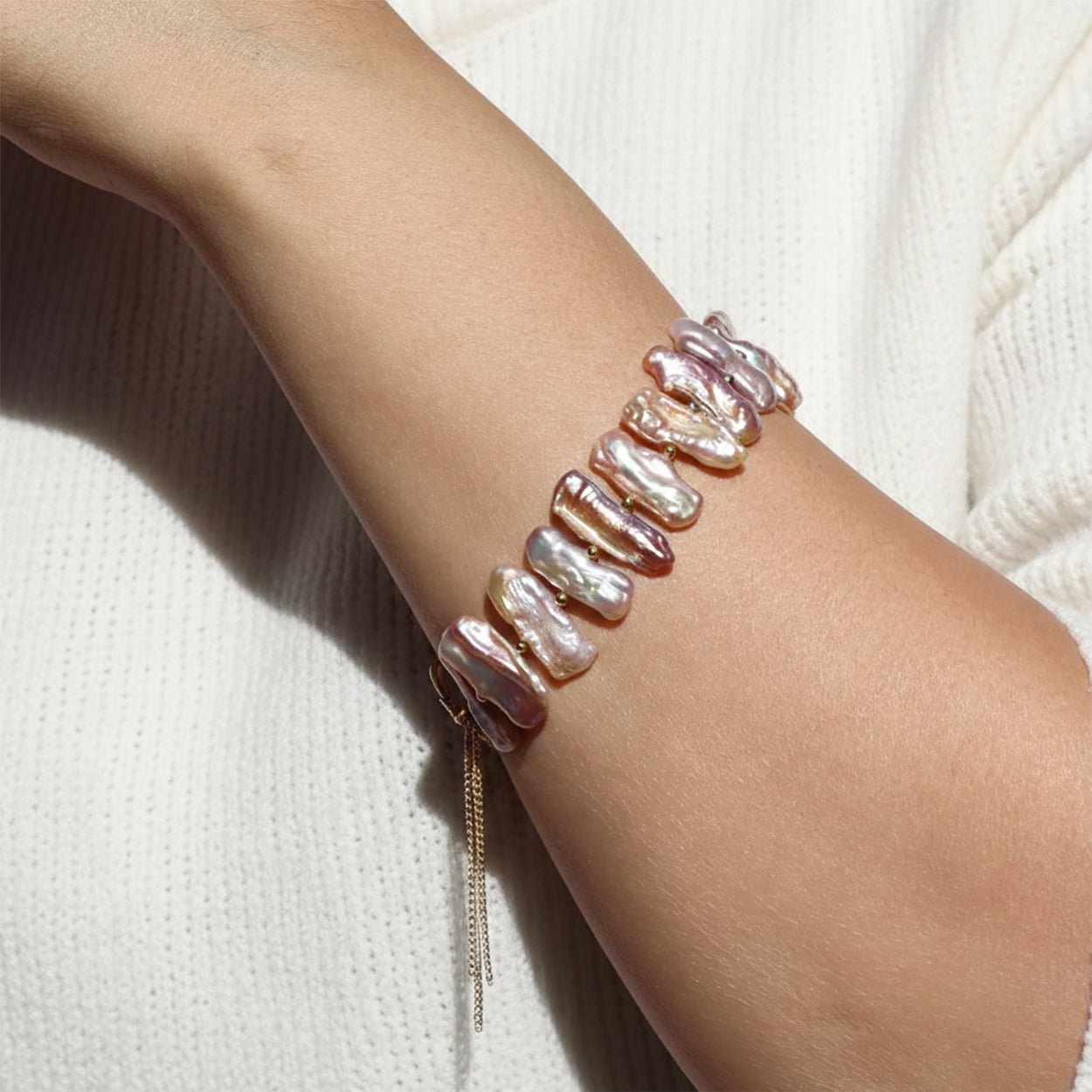 Riviera Ribbed Pearl BraceletBraceletJewelryBlossomuniqueflowerearringsgiftforhermothergiftdaughtergiftbirthdaygiftanniversarygift