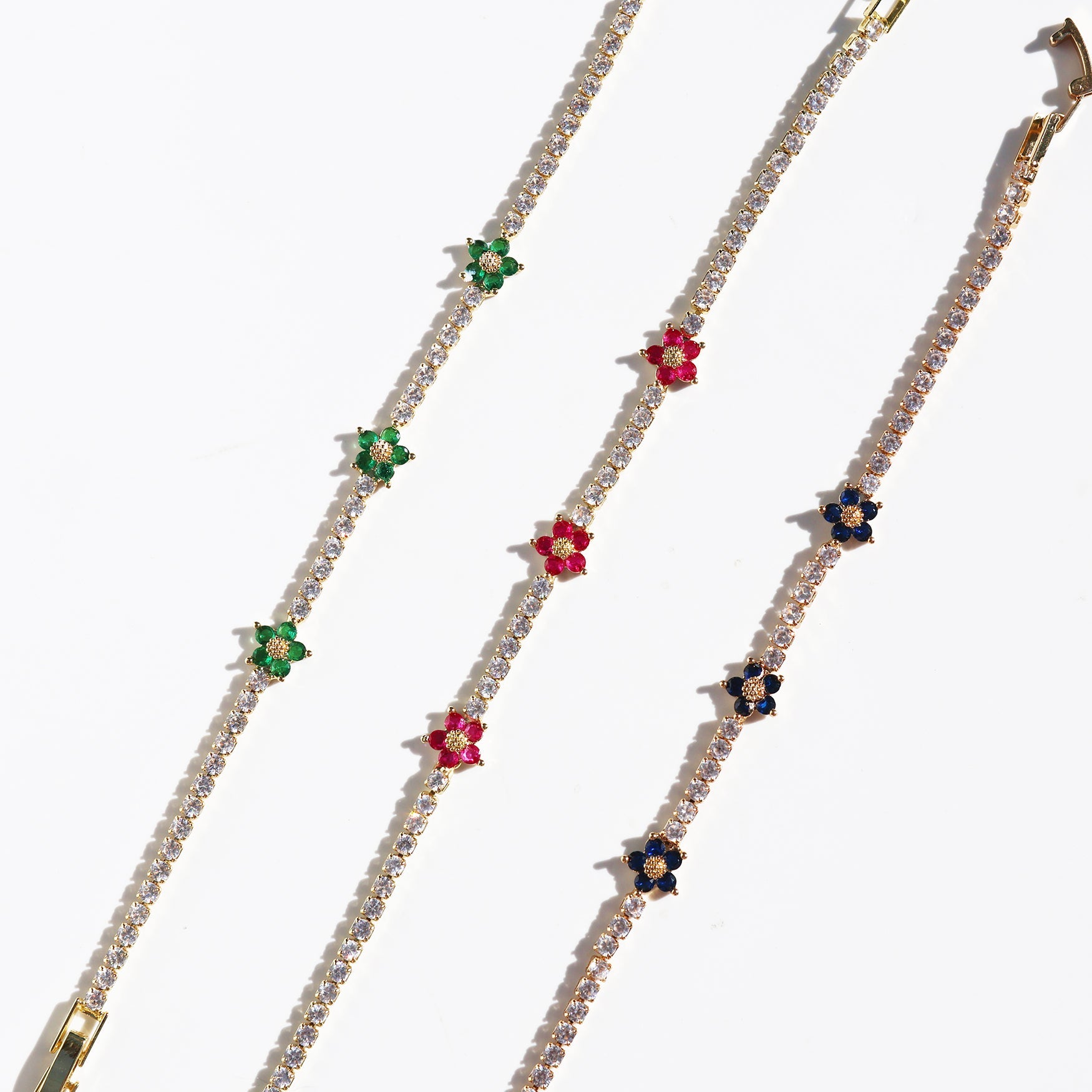 Rosalie Flower Tennis BraceletsBraceletJewelryBlossomuniqueflowerearringsgiftforhermothergiftdaughtergiftbirthdaygiftanniversarygift