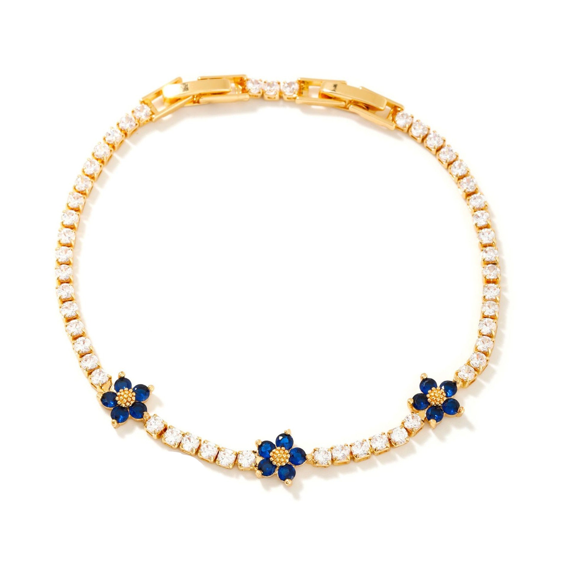 Rosalie Flower Tennis BraceletsBraceletJewelryBlossomuniqueflowerearringsgiftforhermothergiftdaughtergiftbirthdaygiftanniversarygift