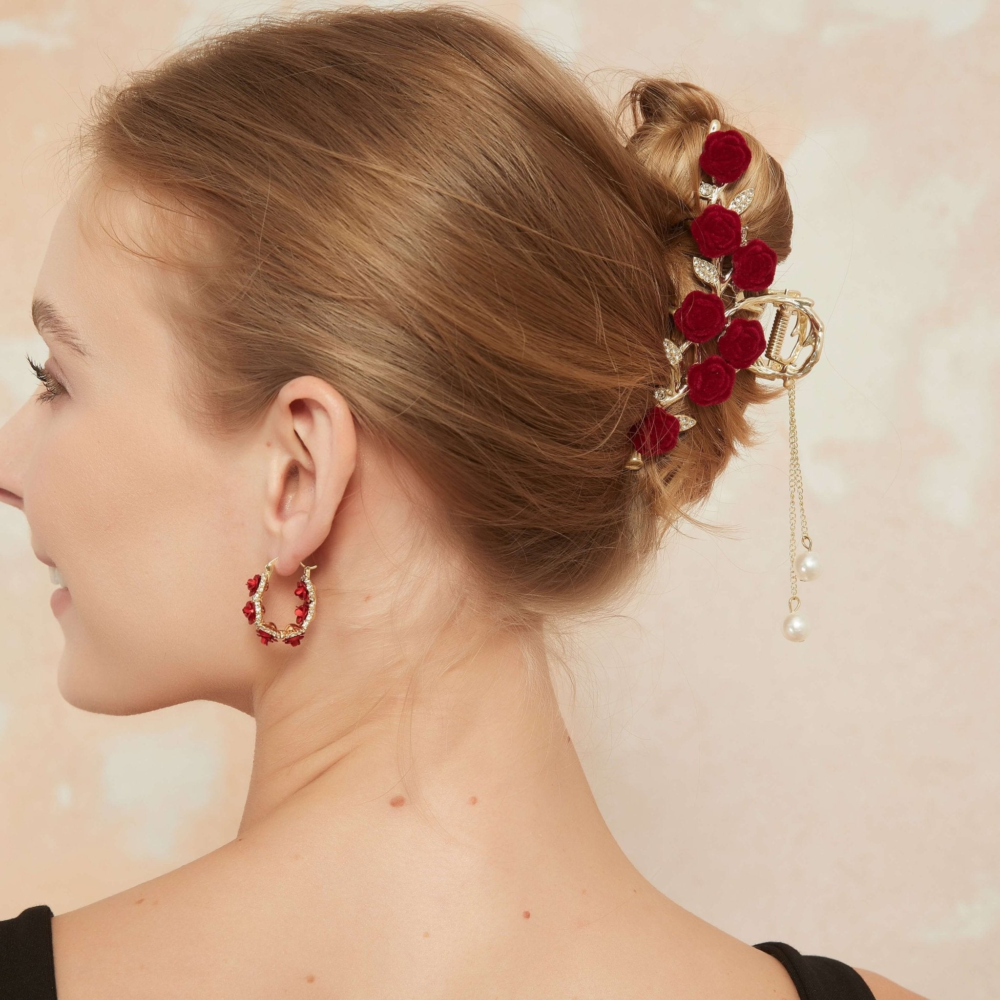 Rose Garden Hair Clawhair clawsJewelryBlossomuniqueflowerearringsgiftforhermothergiftdaughtergiftbirthdaygiftanniversarygift