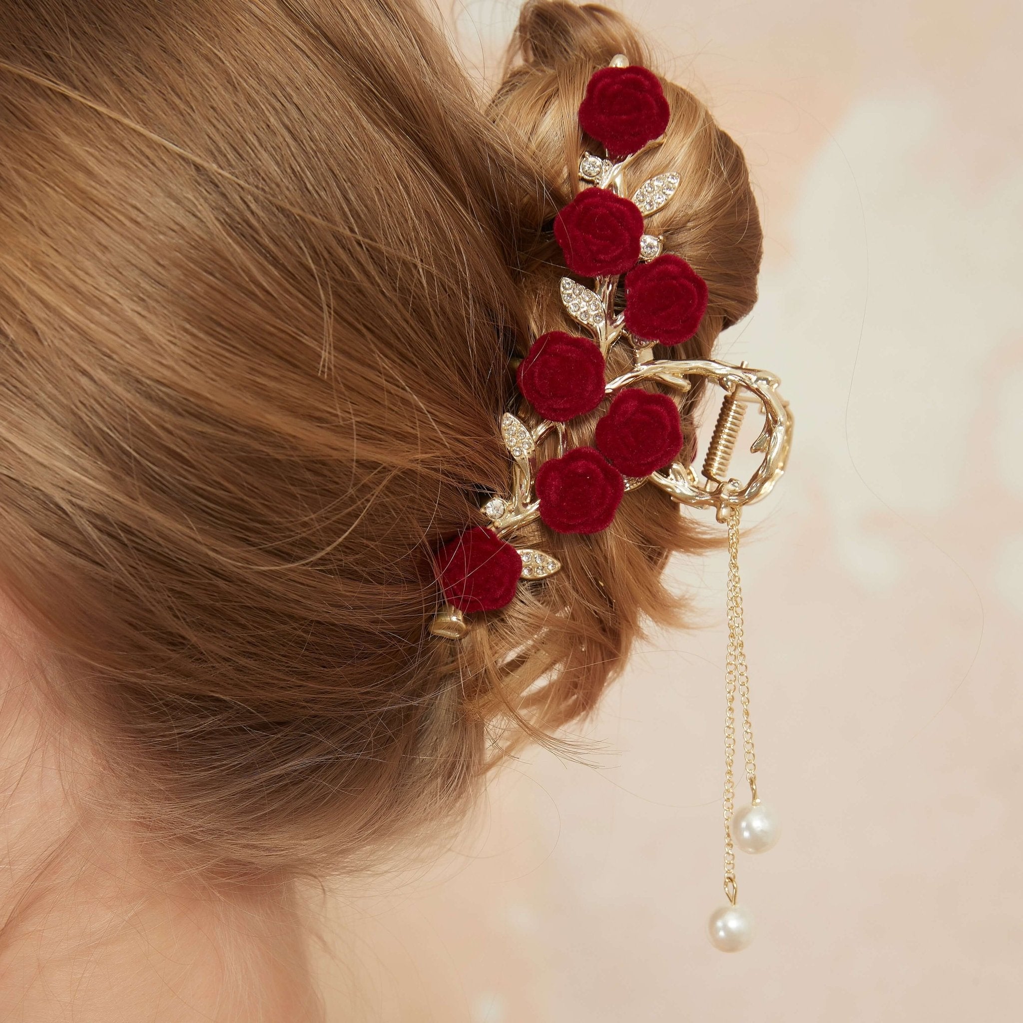 Rose Garden Hair Clawhair clawsJewelryBlossomuniqueflowerearringsgiftforhermothergiftdaughtergiftbirthdaygiftanniversarygift