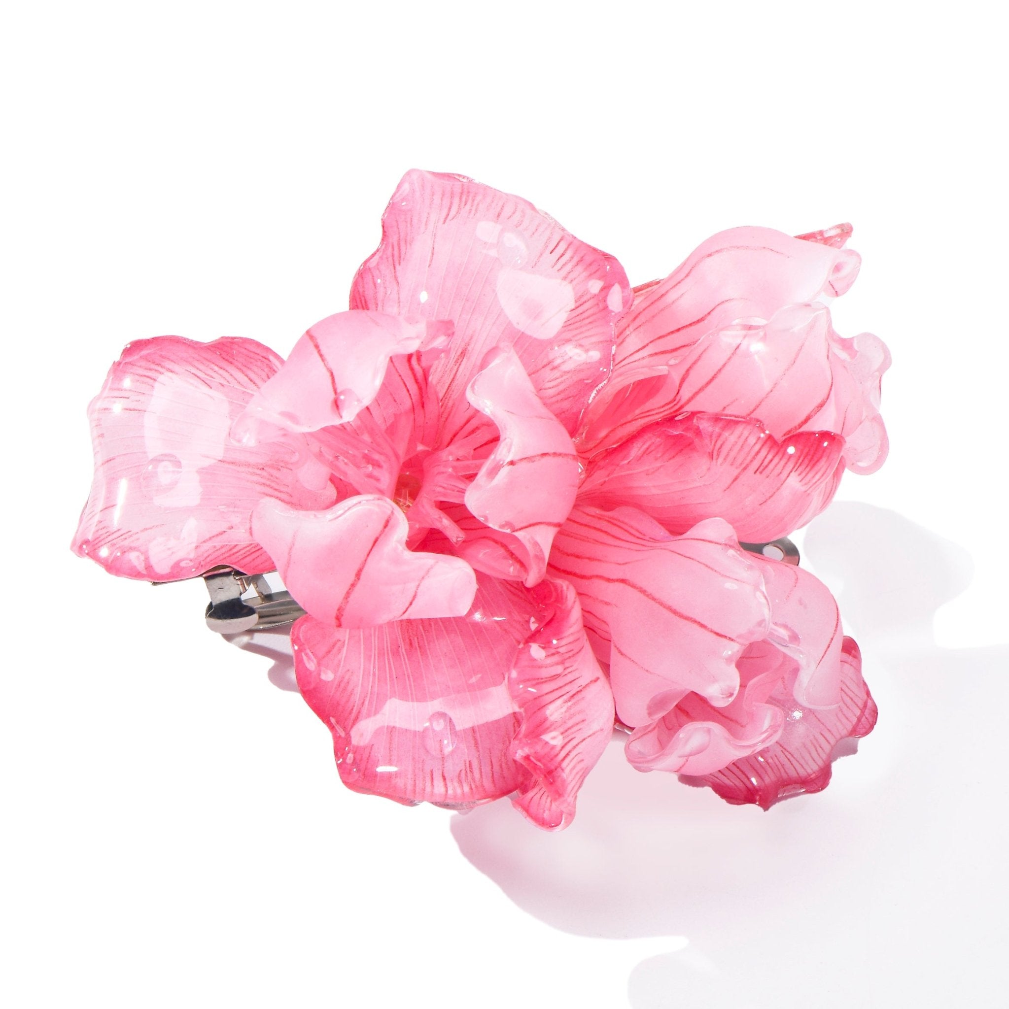 Rose Iris Flower Hair Barrette ClipHair ClipsJewelryBlossomuniqueflowerearringsgiftforhermothergiftdaughtergiftbirthdaygiftanniversarygift