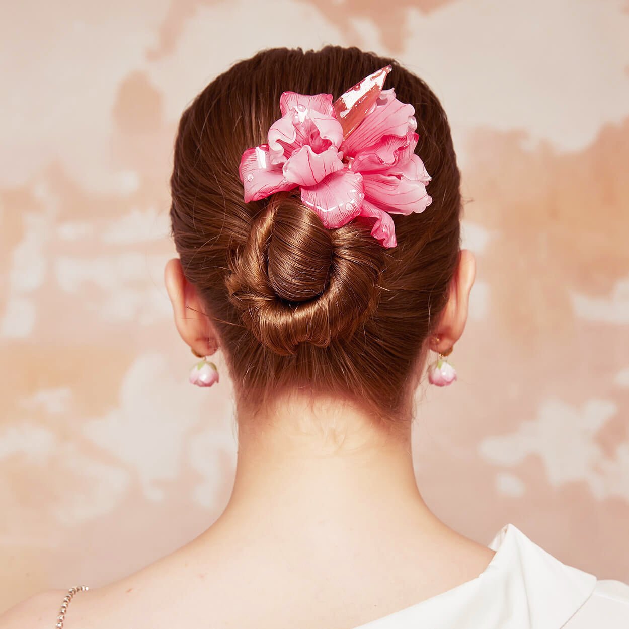 Rose Iris Flower Hair Barrette ClipHair ClipsJewelryBlossomuniqueflowerearringsgiftforhermothergiftdaughtergiftbirthdaygiftanniversarygift