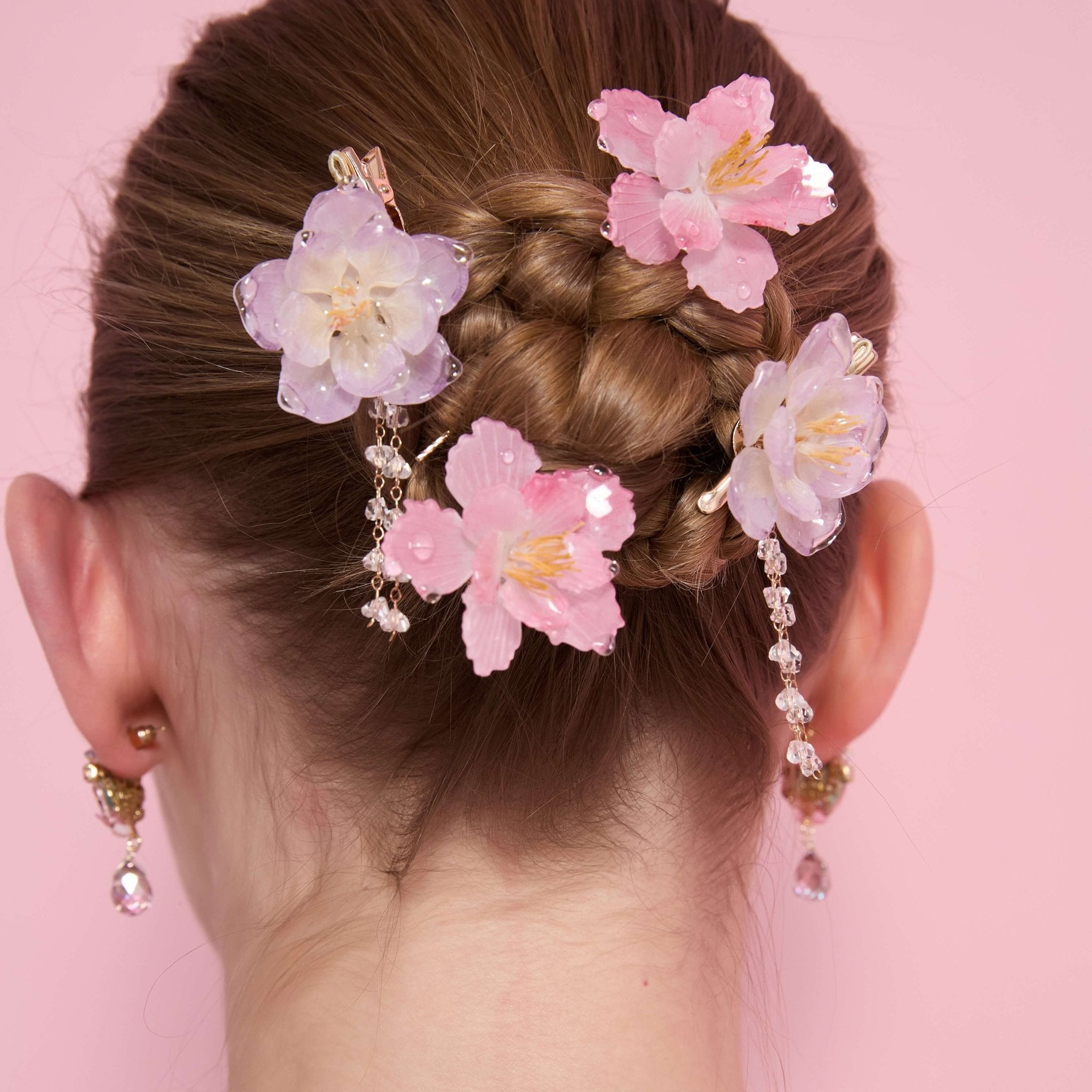 Rose Poppy Hair Pins (2 - Pieces)HAIRJewelryBlossomuniqueflowerearringsgiftforhermothergiftdaughtergiftbirthdaygiftanniversarygift