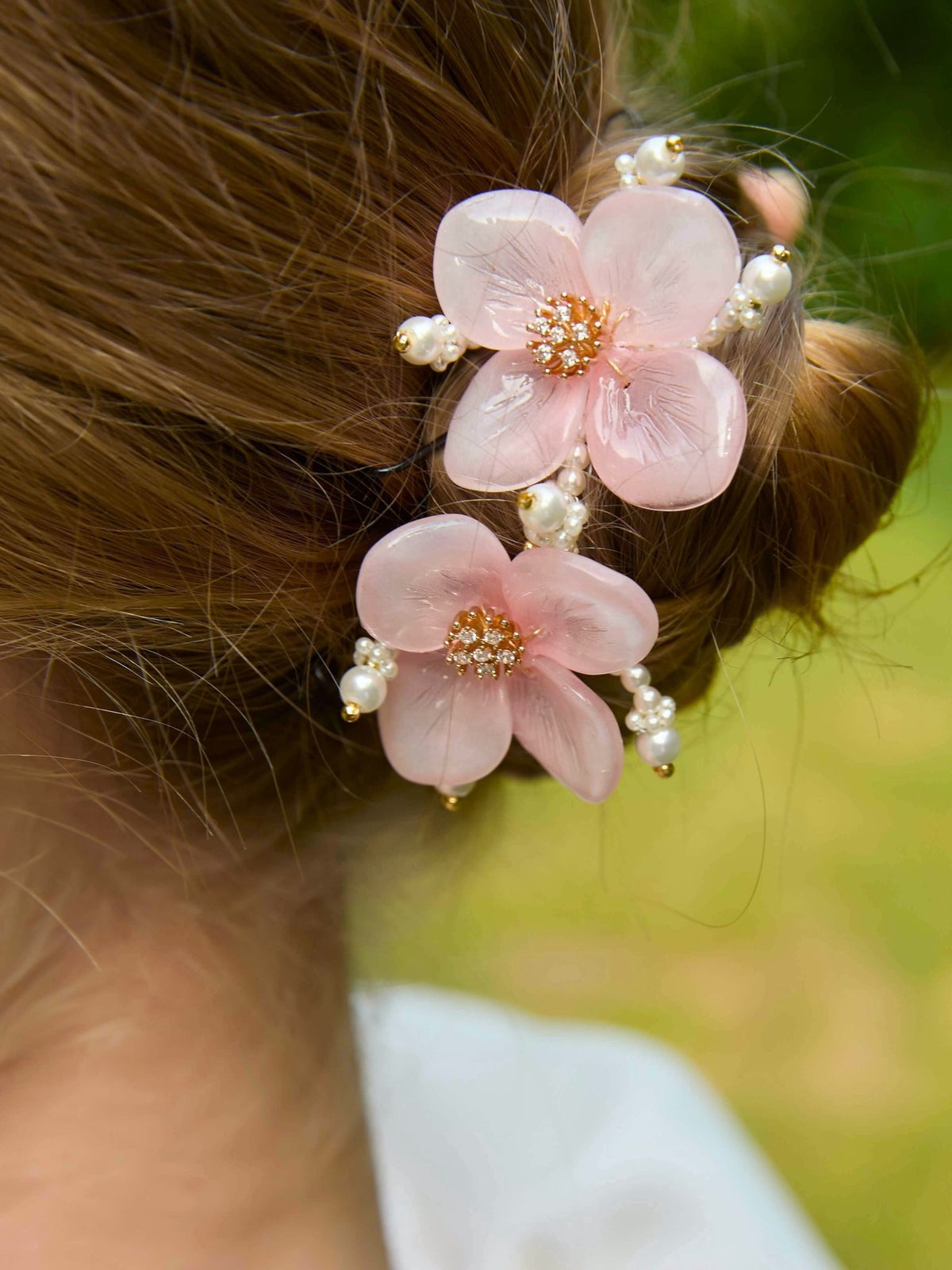 Sakura Camellia Pearl Dangle Hairpin Set (2-Piece) HAIR JewelryBlossom flowerjewelry weddingjewelry bridaljewelry weddinggift bridemaidgiftgiftforher mothergift daughtergift birthdaygift anniversarygi