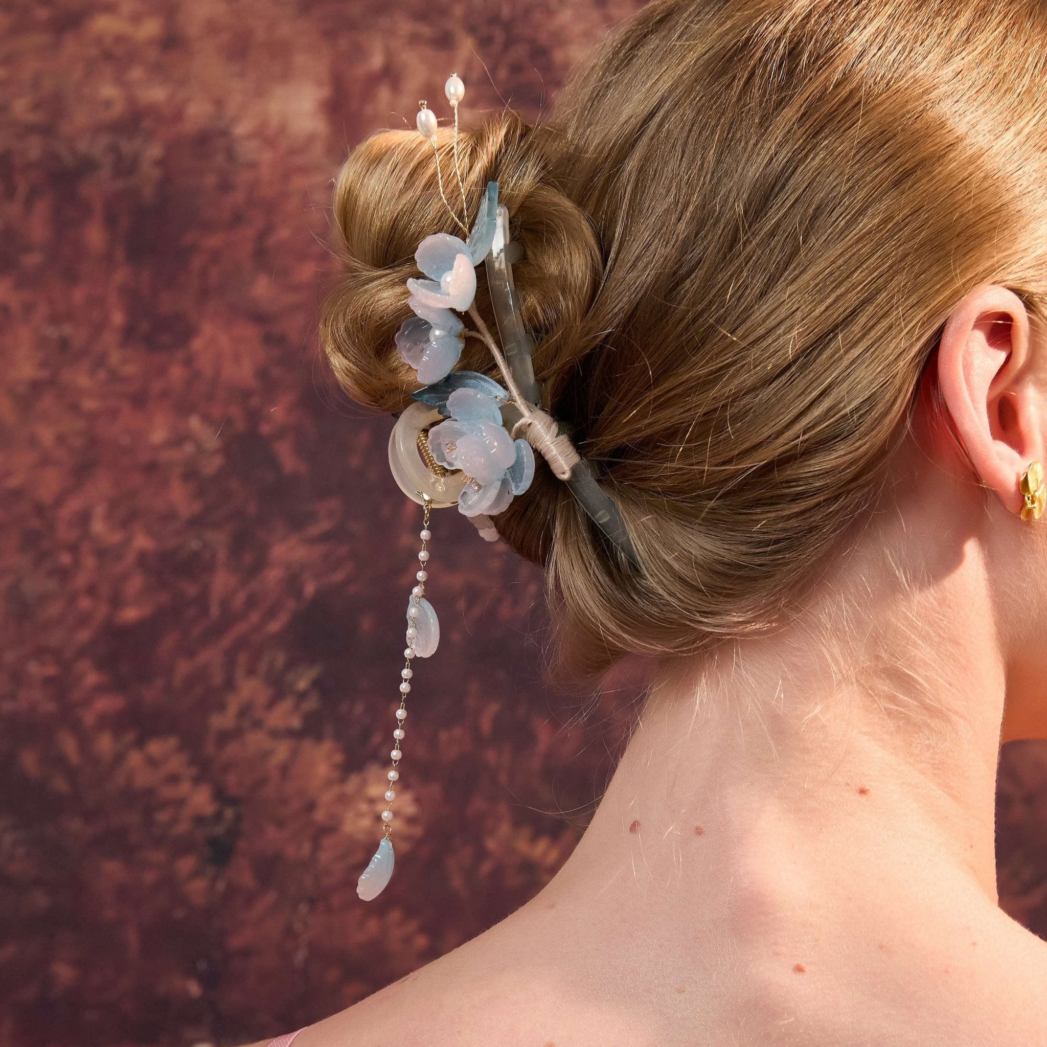 Sky Garden Flower Hair Clawhair clawsJewelryBlossomuniqueflowerearringsgiftforhermothergiftdaughtergiftbirthdaygiftanniversarygift