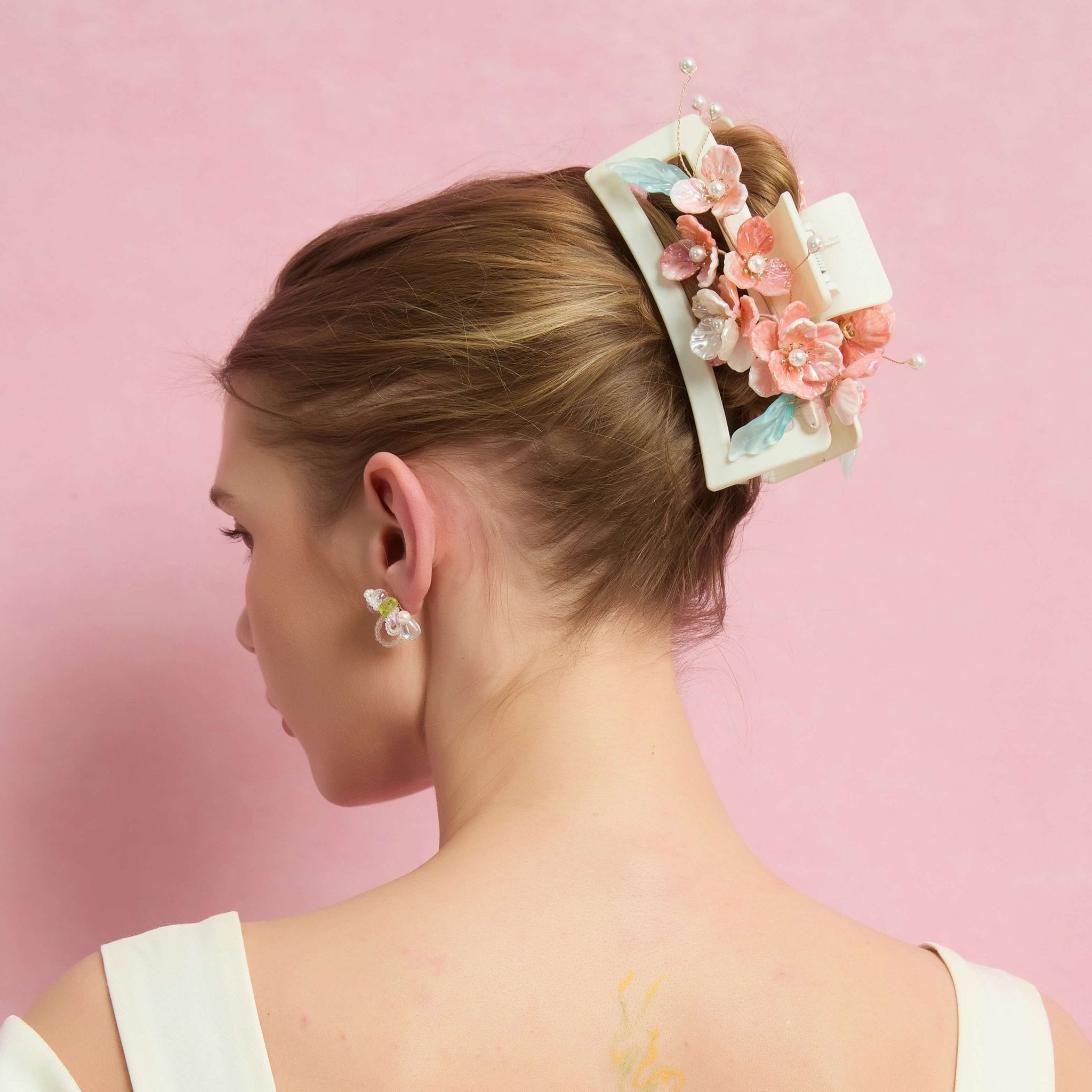 Spring Festival Camellia Large Hair Clawhair clawsJewelryBlossomuniqueflowerearringsgiftforhermothergiftdaughtergiftbirthdaygiftanniversarygift