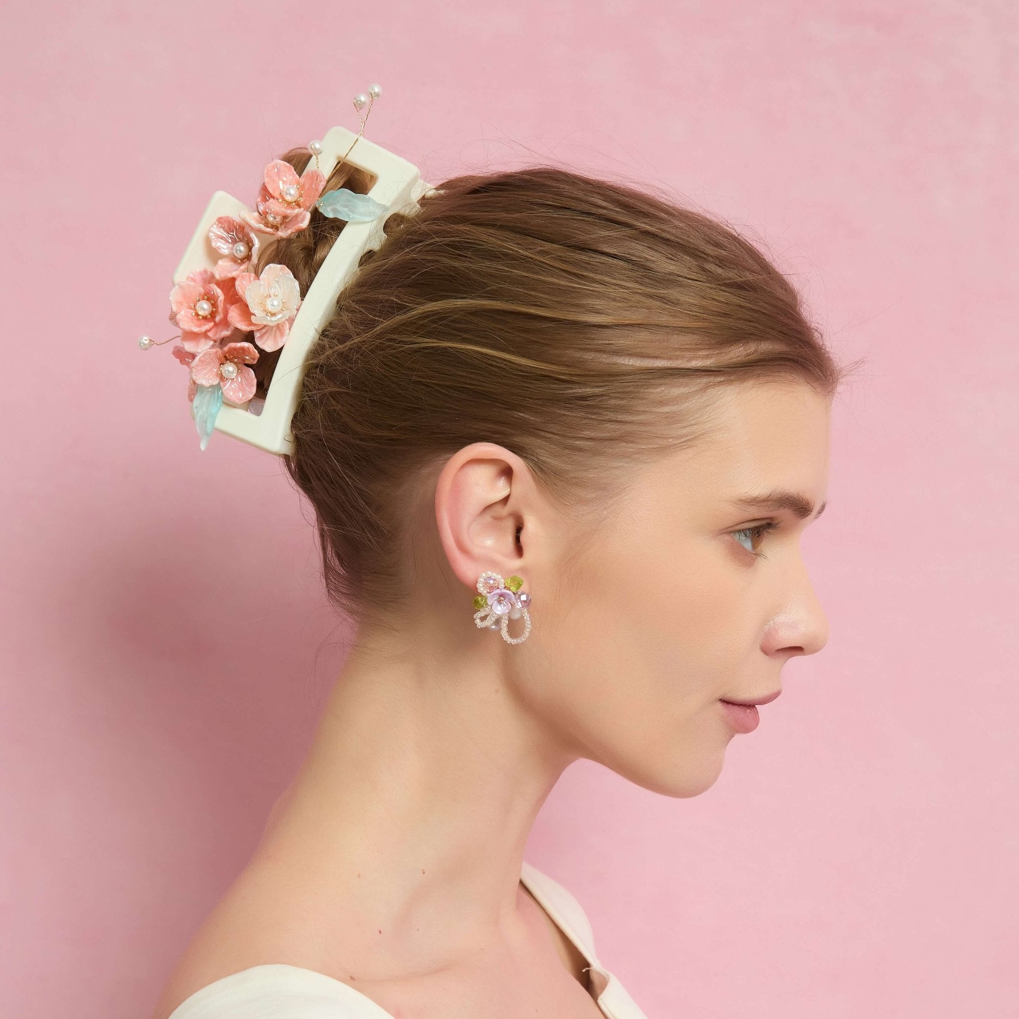 Spring Festival Camellia Large Hair Clawhair clawsJewelryBlossomuniqueflowerearringsgiftforhermothergiftdaughtergiftbirthdaygiftanniversarygift