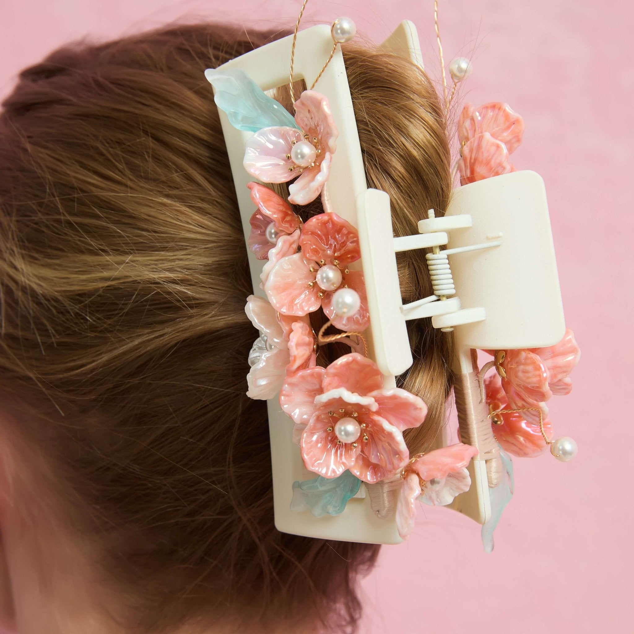 Spring Festival Camellia Large Hair Clawhair clawsJewelryBlossomuniqueflowerearringsgiftforhermothergiftdaughtergiftbirthdaygiftanniversarygift