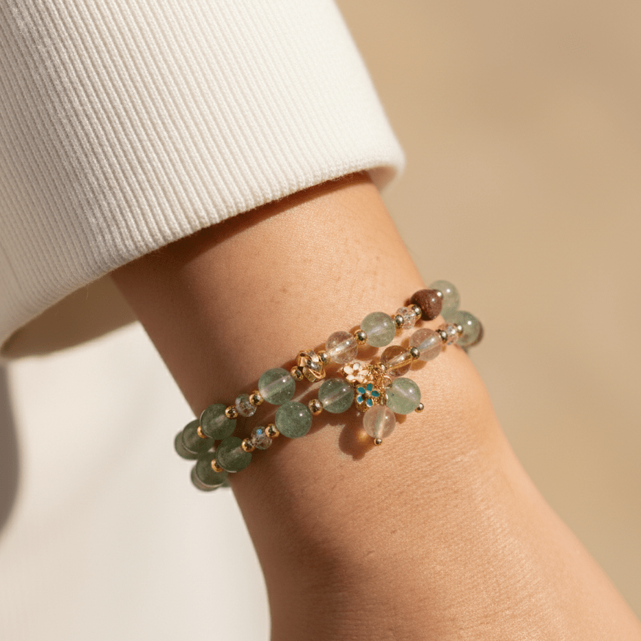 Spring Forest Layered BraceletBraceletJewelryBlossomuniqueflowerearringsgiftforhermothergiftdaughtergiftbirthdaygiftanniversarygift