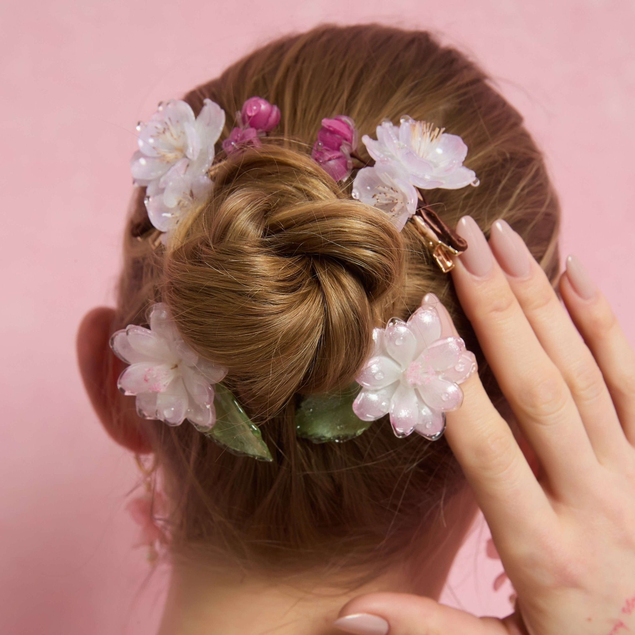 Spring Rain Cherry Blossom Hair Clips (2 - Piece)Hair ClipsJewelryBlossomuniqueflowerearringsgiftforhermothergiftdaughtergiftbirthdaygiftanniversarygift