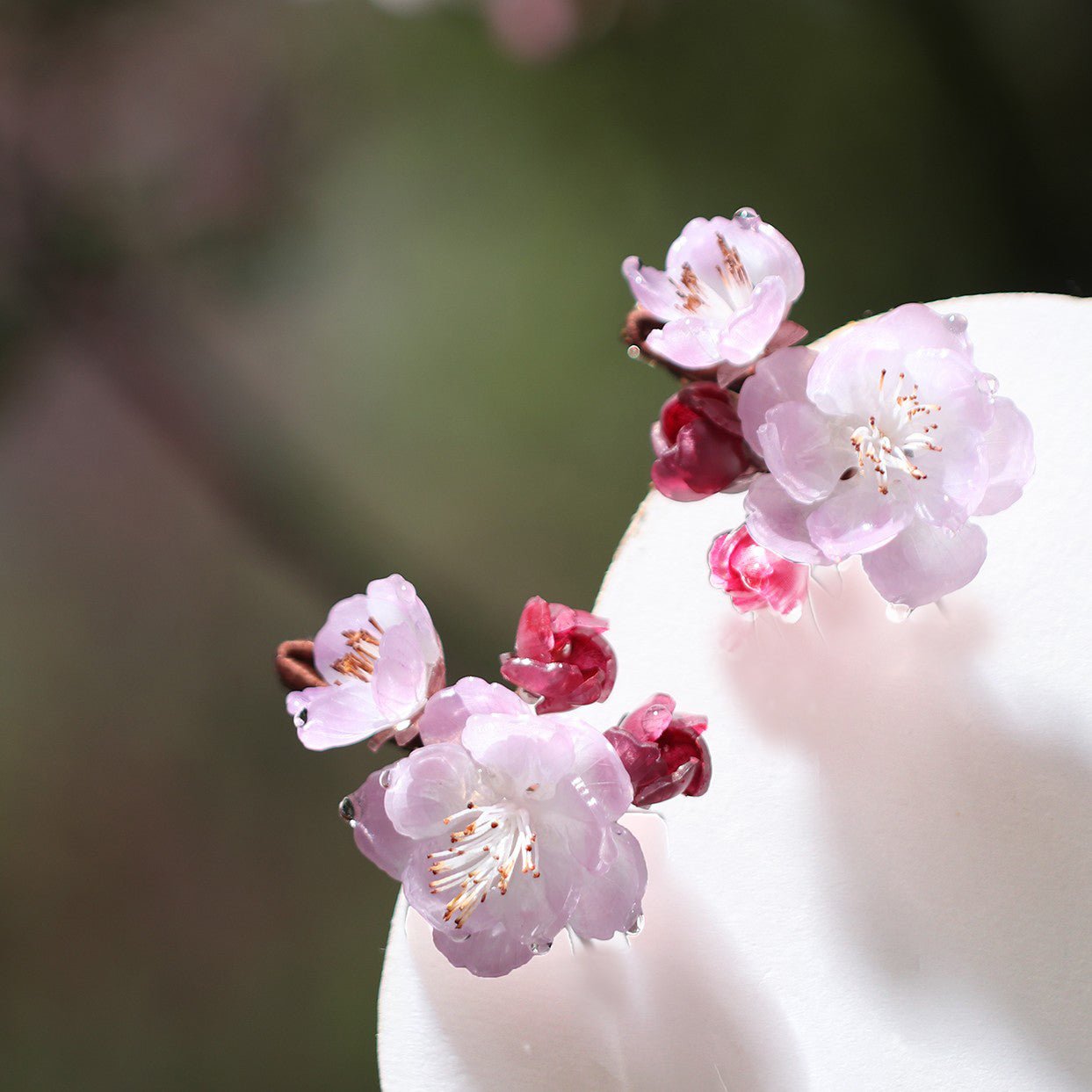 Spring Rain Cherry Blossom Hair Clips (2 - Piece)Hair ClipsJewelryBlossomuniqueflowerearringsgiftforhermothergiftdaughtergiftbirthdaygiftanniversarygift