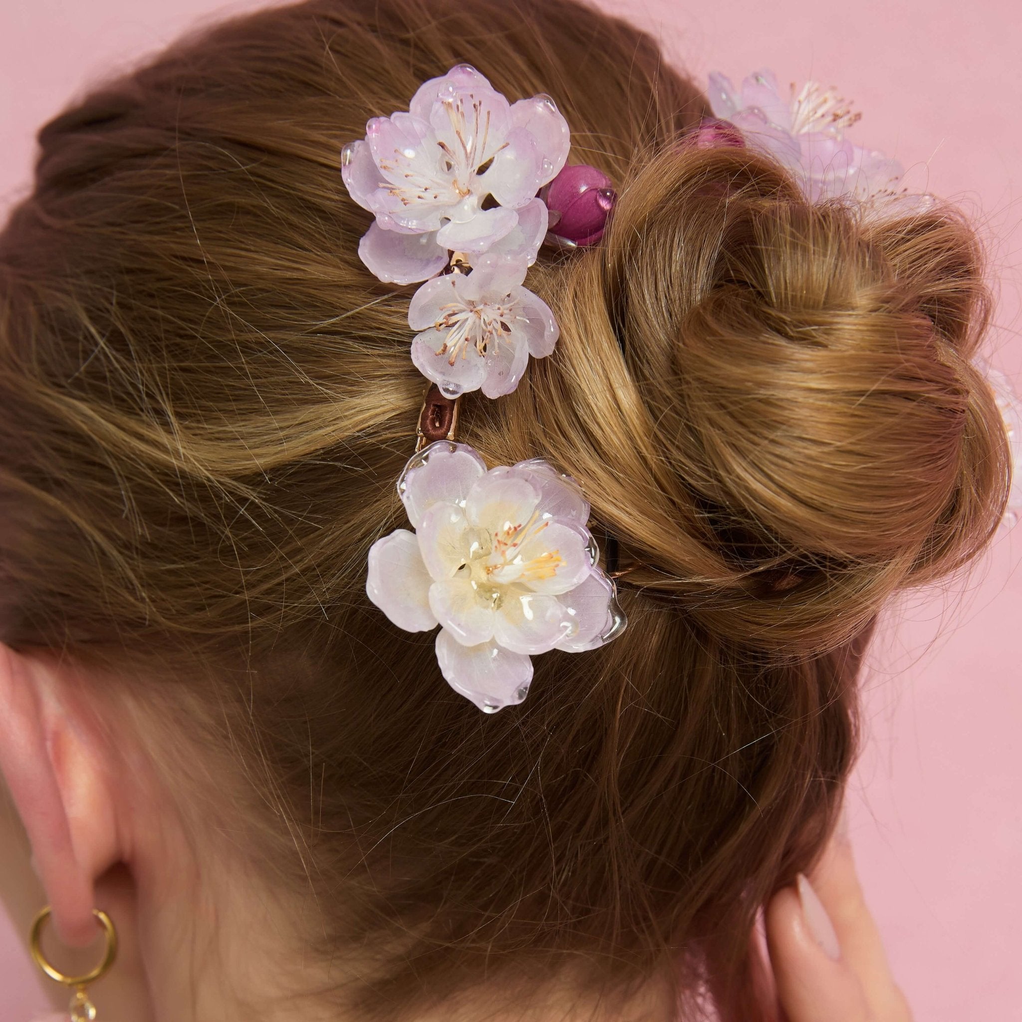 Spring Rain Cherry Blossom Hairpins (2 - Piece)Hair ClipsJewelryBlossomuniqueflowerearringsgiftforhermothergiftdaughtergiftbirthdaygiftanniversarygift