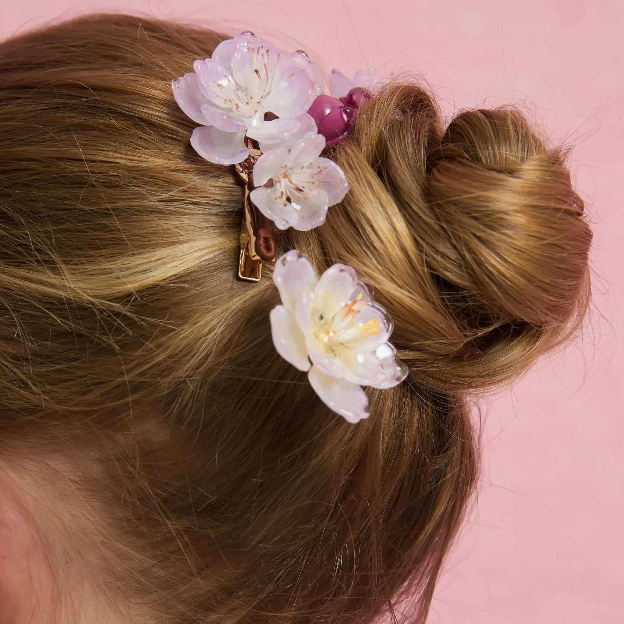 Spring Rain Cherry Blossom Hairpins (2 - Piece)Hair ClipsJewelryBlossomuniqueflowerearringsgiftforhermothergiftdaughtergiftbirthdaygiftanniversarygift