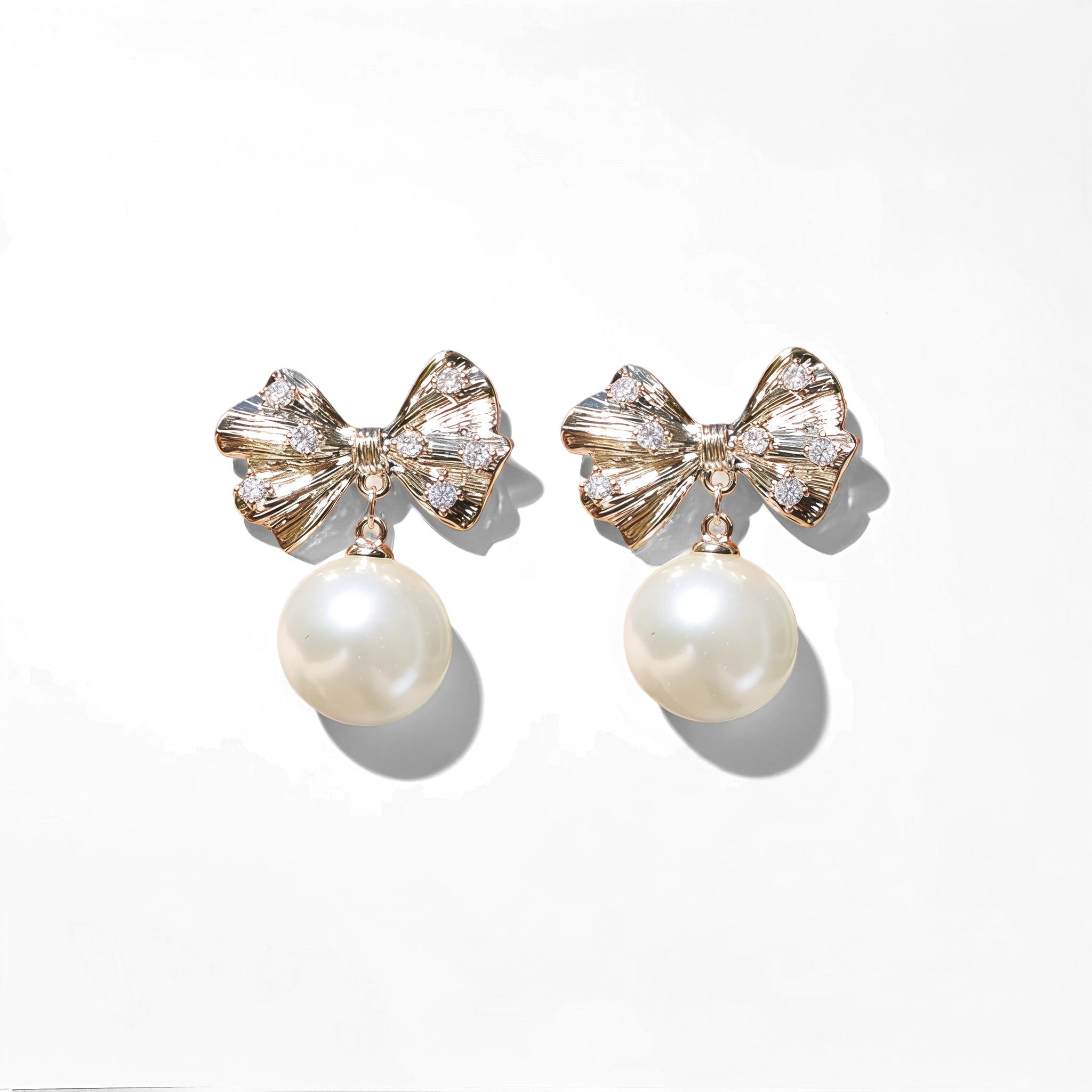 Sweetheart Bow Pearl EarringsEarringsJewelryBlossomuniqueflowerearringsgiftforhermothergiftdaughtergiftbirthdaygiftanniversarygift