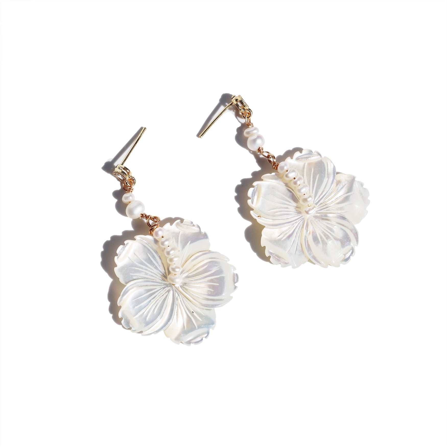 The Moana Bloom Pearl EarringsEarringsJewelryBlossomuniqueflowerearringsgiftforhermothergiftdaughtergiftbirthdaygiftanniversarygift