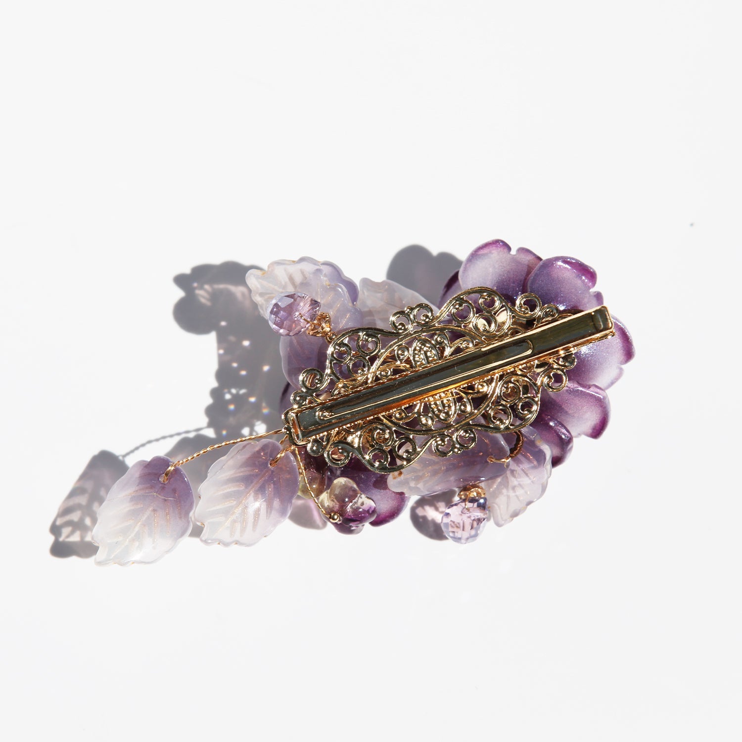 Translucent Purple Begonia Flower Hair ClipHair ClipsJewelryBlossomuniqueflowerearringsgiftforhermothergiftdaughtergiftbirthdaygiftanniversarygift